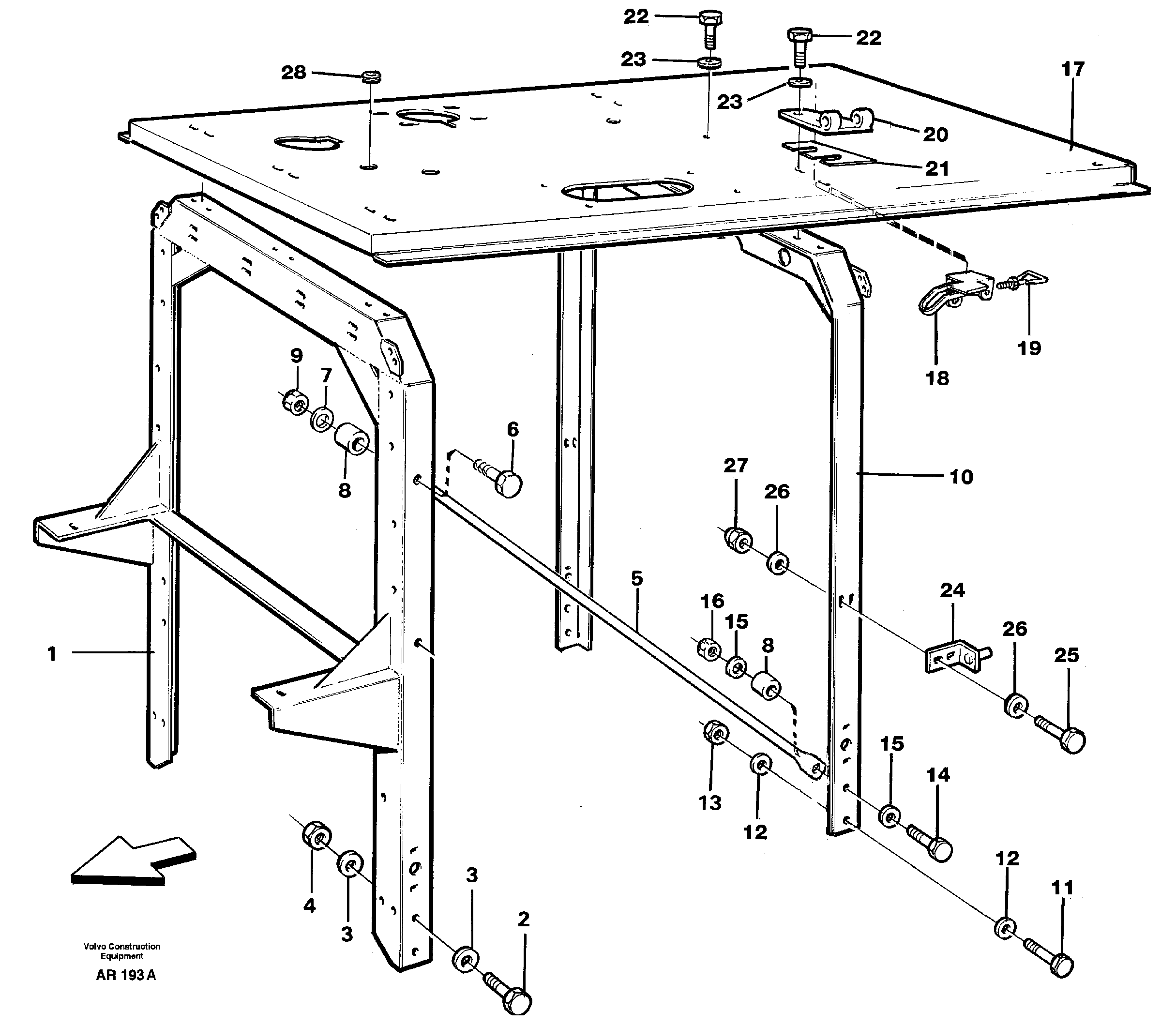 Engine cover — volvo parts diagram