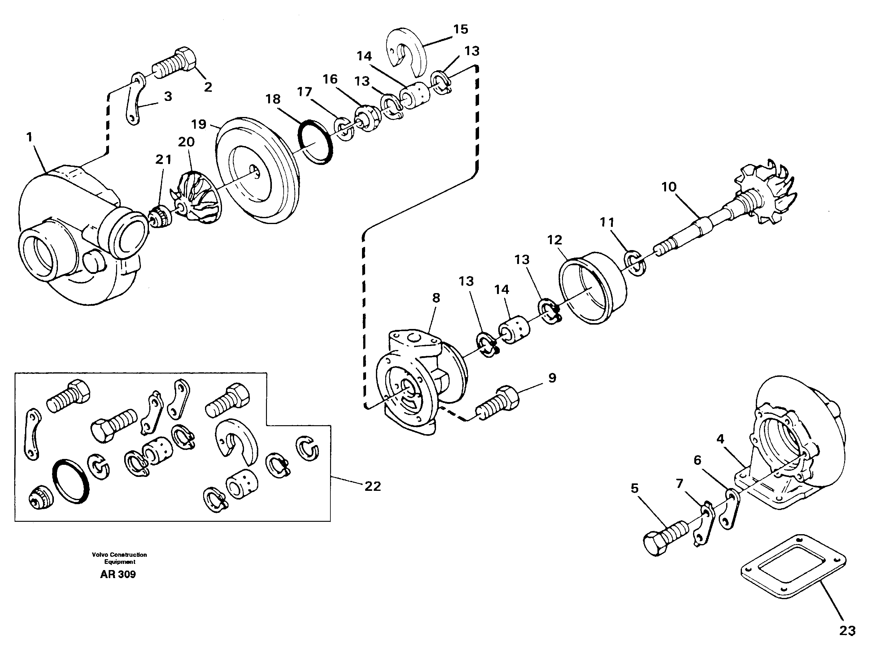 Turbo charger  TD 40 GA — volvo parts diagram