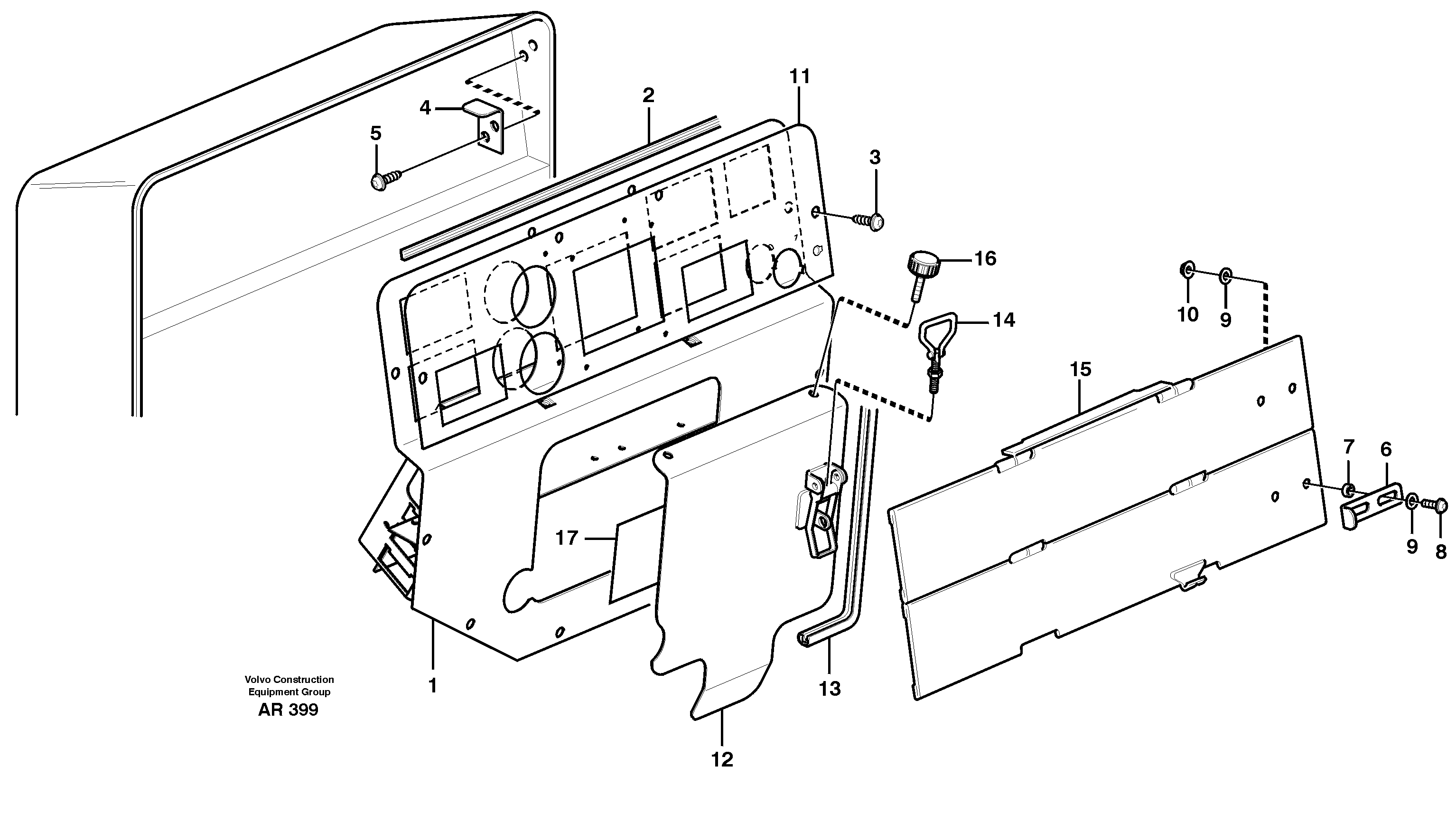 Instrument panel  33748 — volvo parts diagram