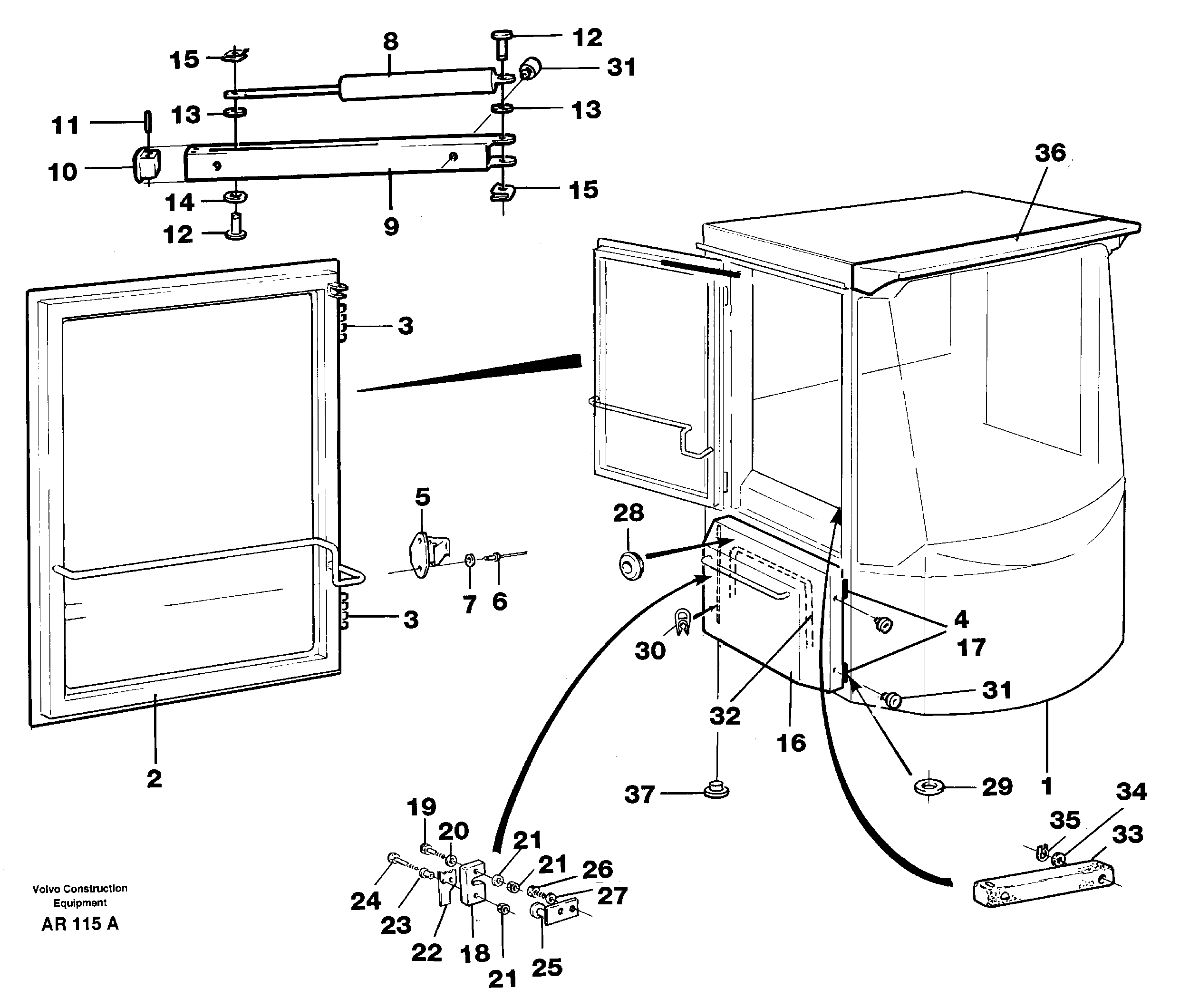Cab body — volvo parts diagram
