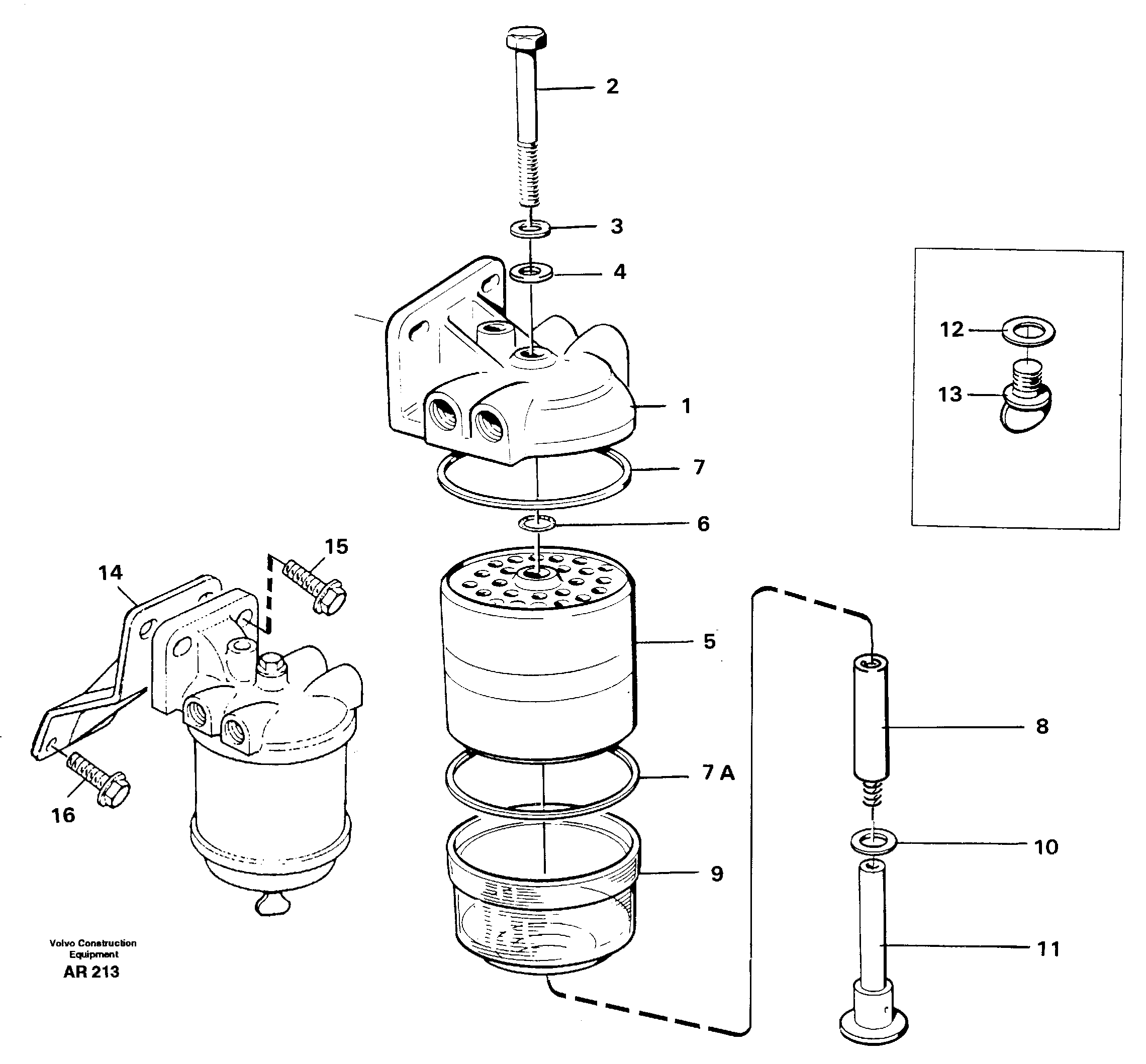 Fuel filter  TD 40 GA,  TD 40 GFE — volvo parts diagram