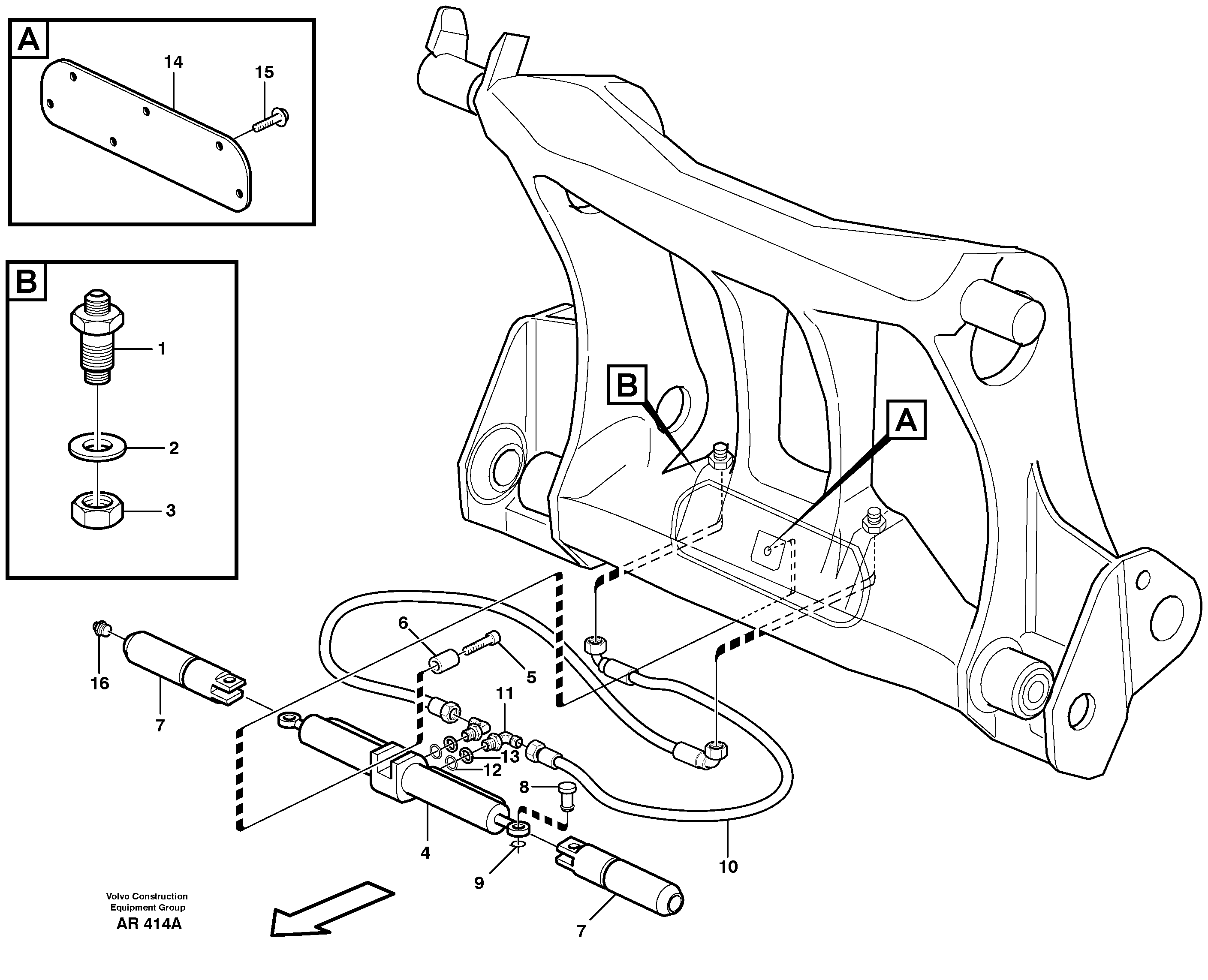 Attachment bracket  93642 — volvo parts diagram