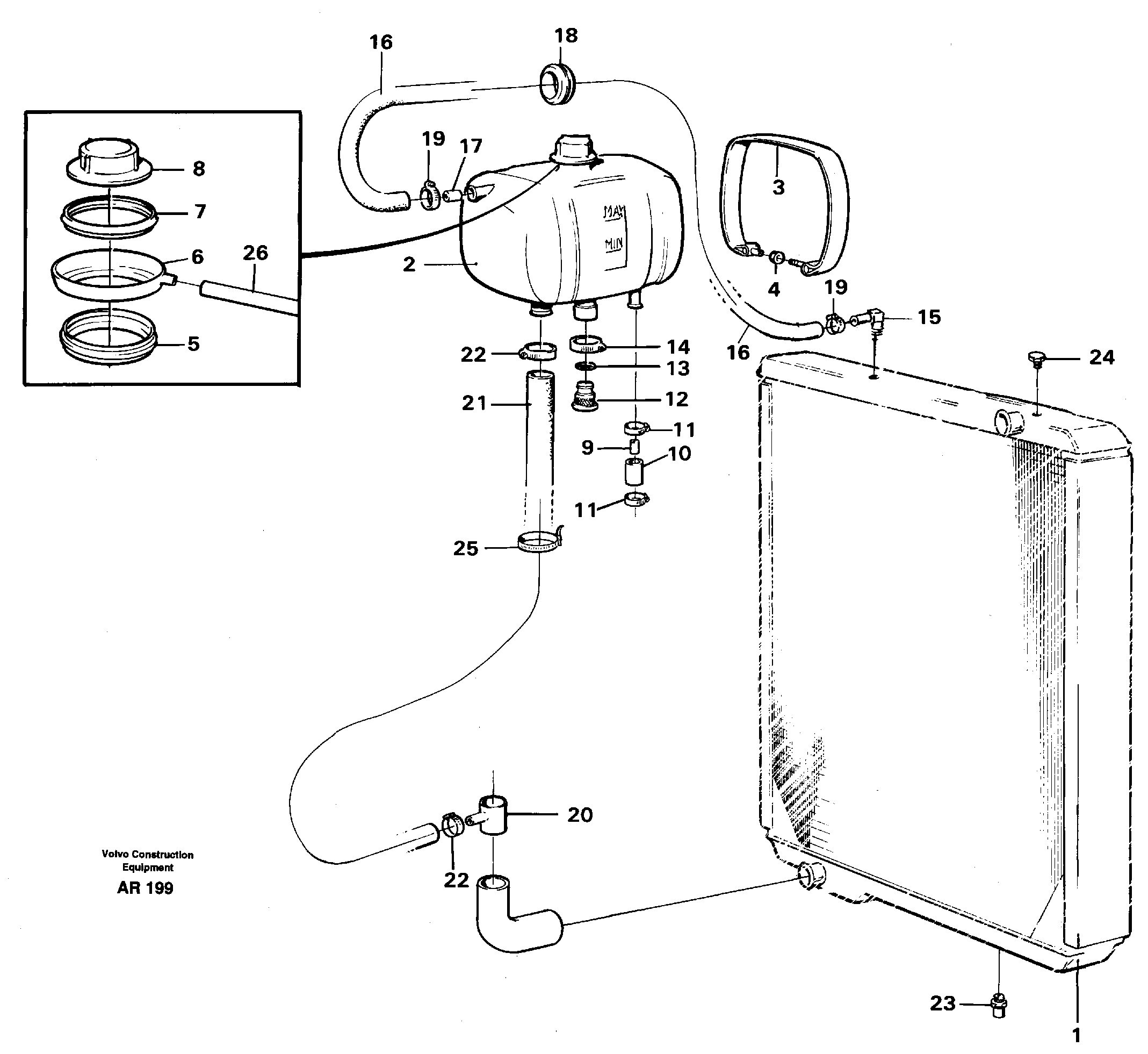 Cooling system — volvo parts diagram
