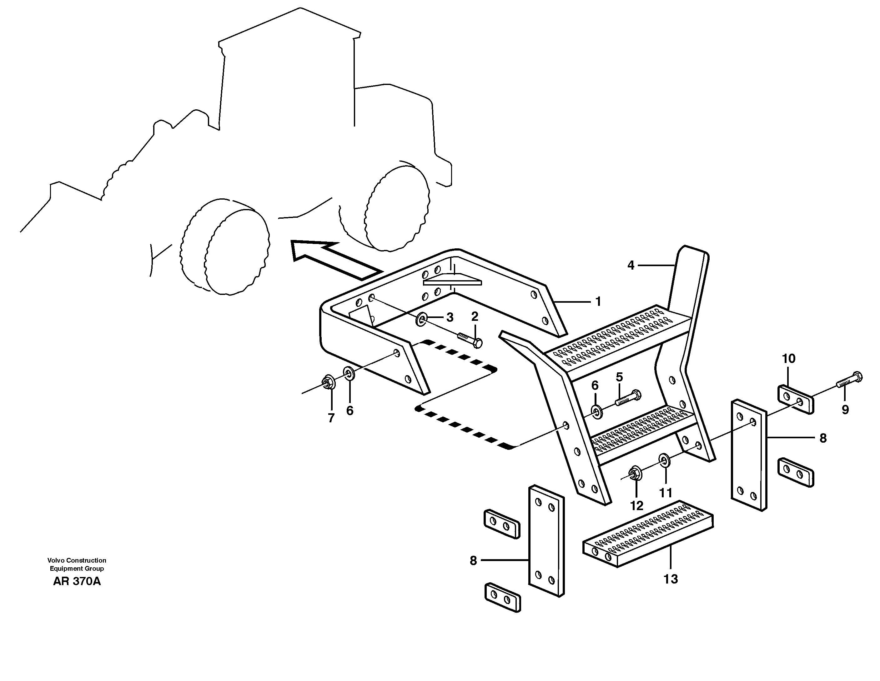 Foot step — volvo parts diagram