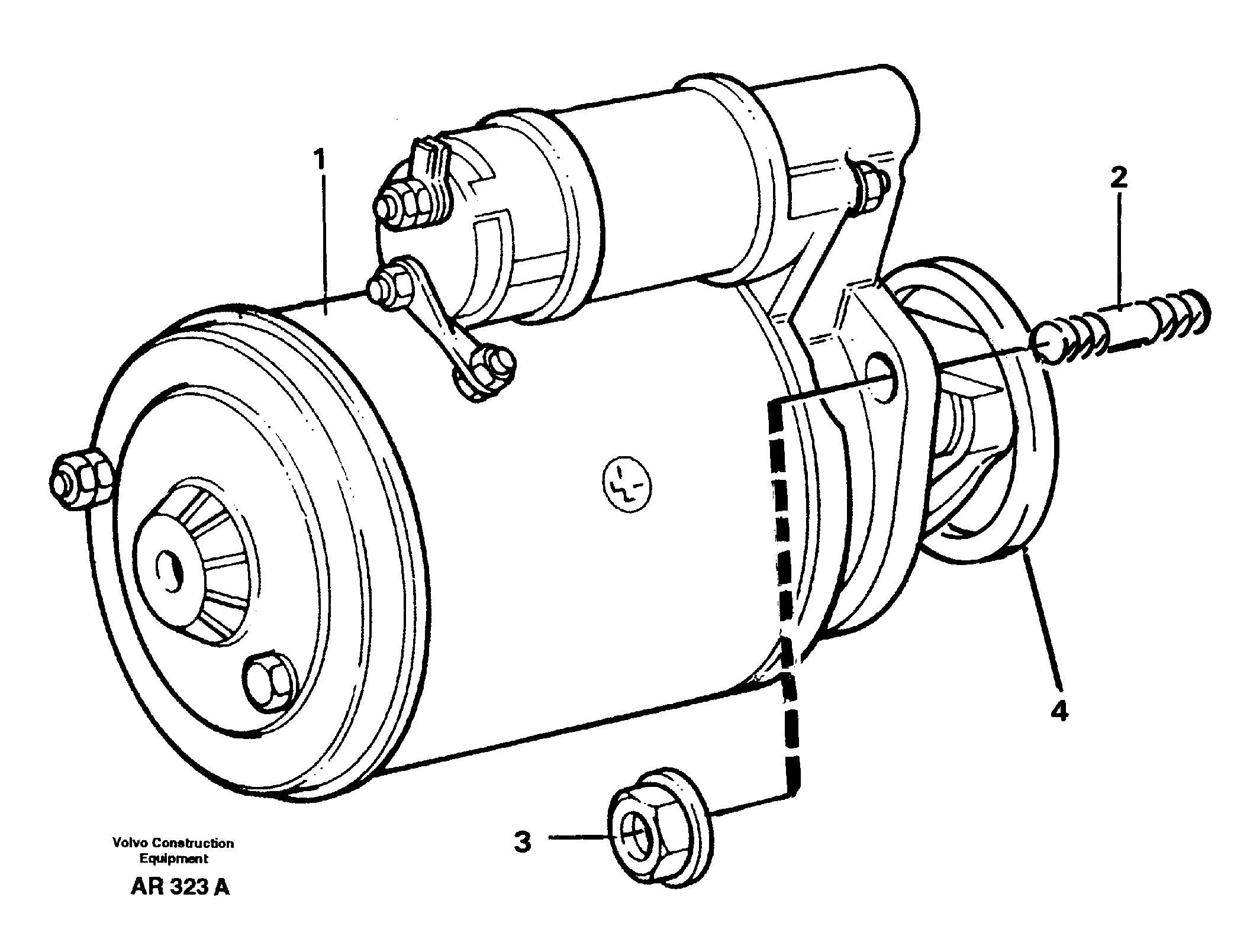 Starter motor, mounting — volvo parts diagram