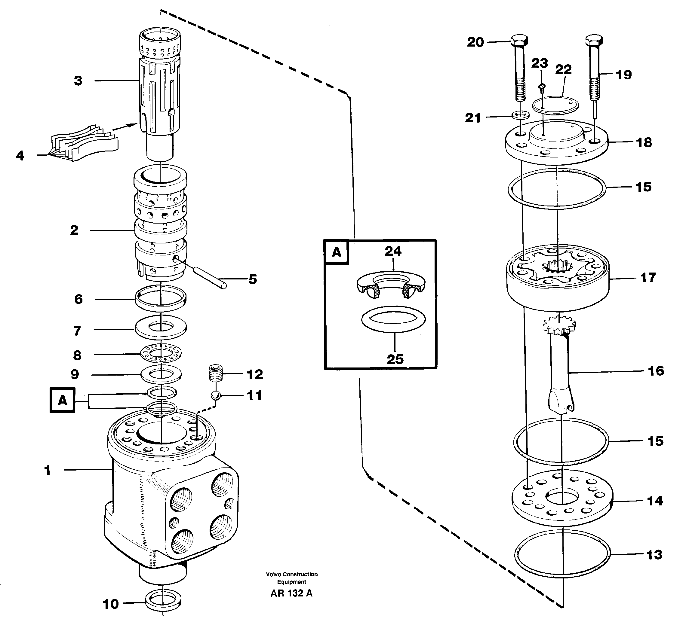 Steering unit — volvo parts diagram