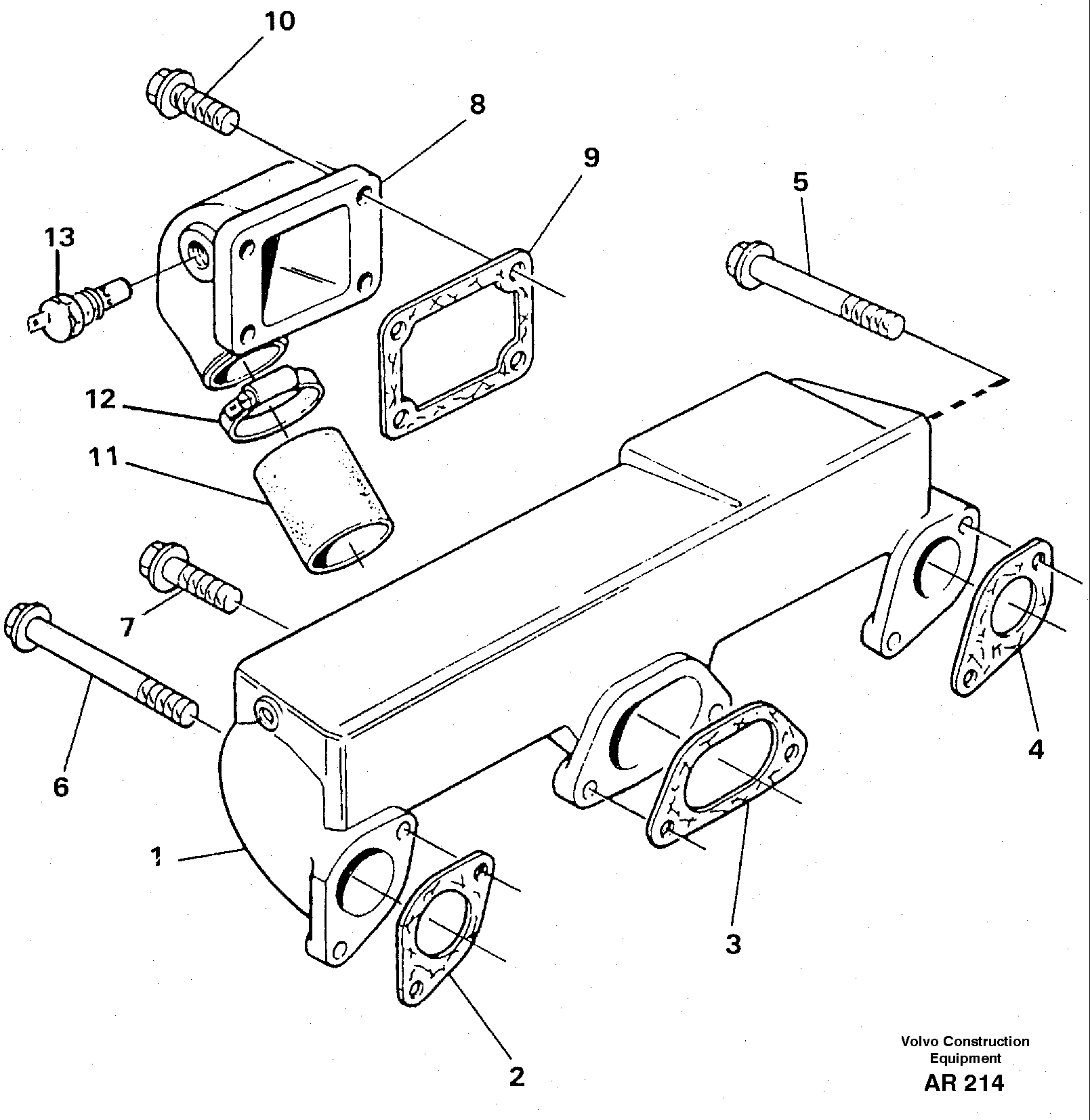 Inlet manifold  TD 40 GA, TD 40 GFE — volvo parts diagram