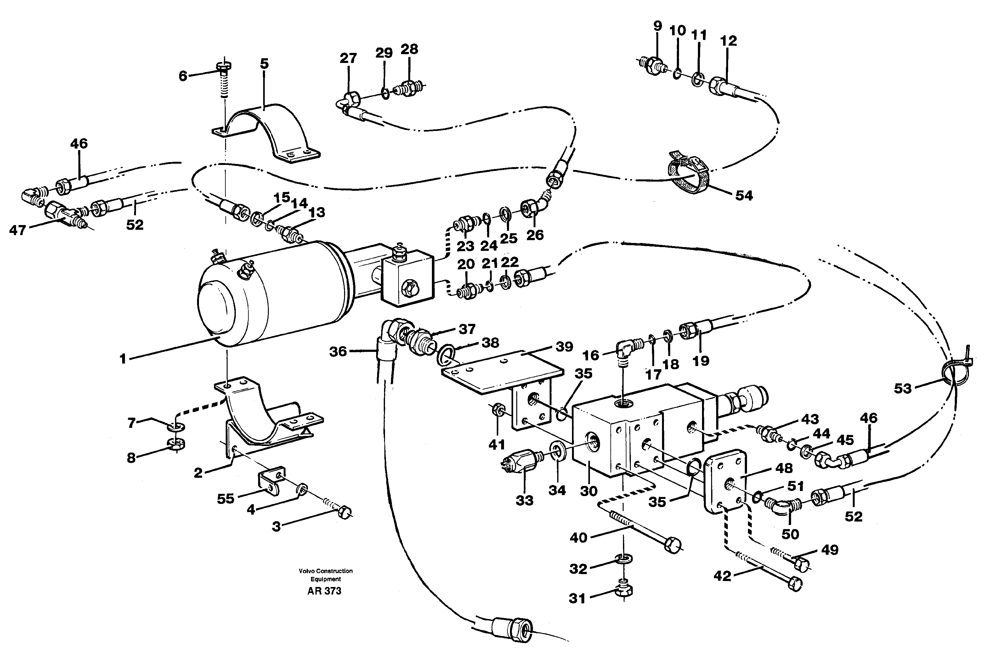 Auxiliary steering system  93537 — volvo parts diagram