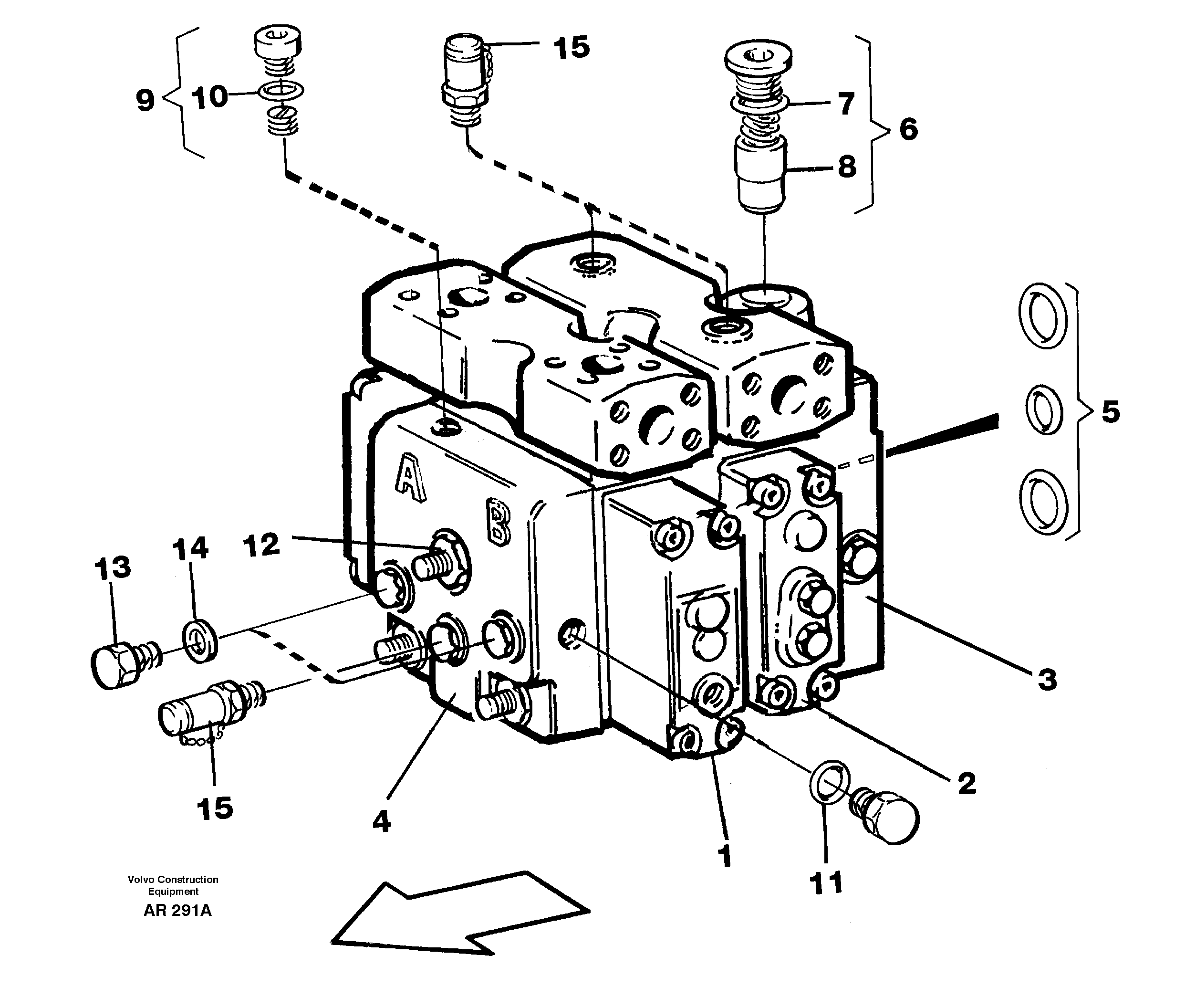Hydraulic valve — volvo parts diagram