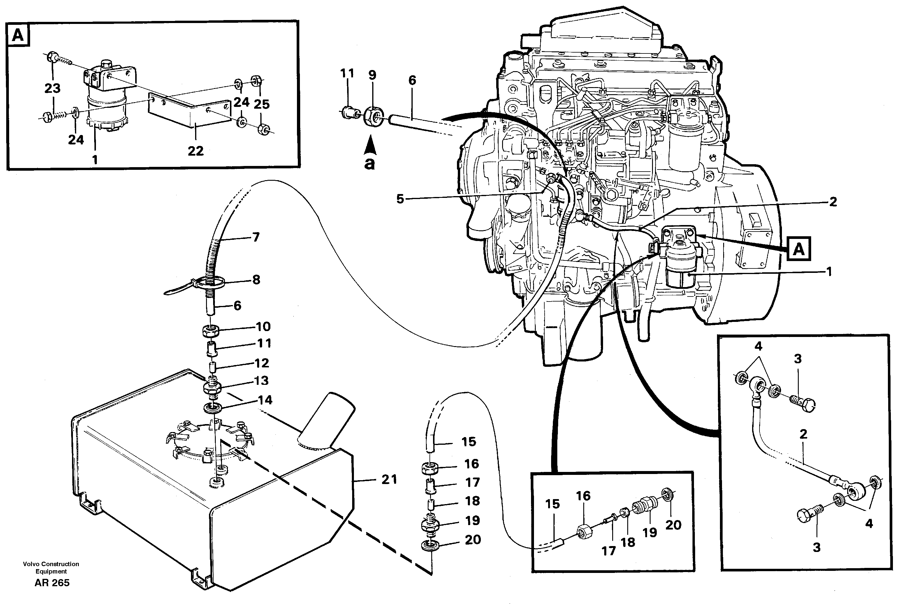Fuel system: Fuel tank - fuel pump — volvo parts diagram
