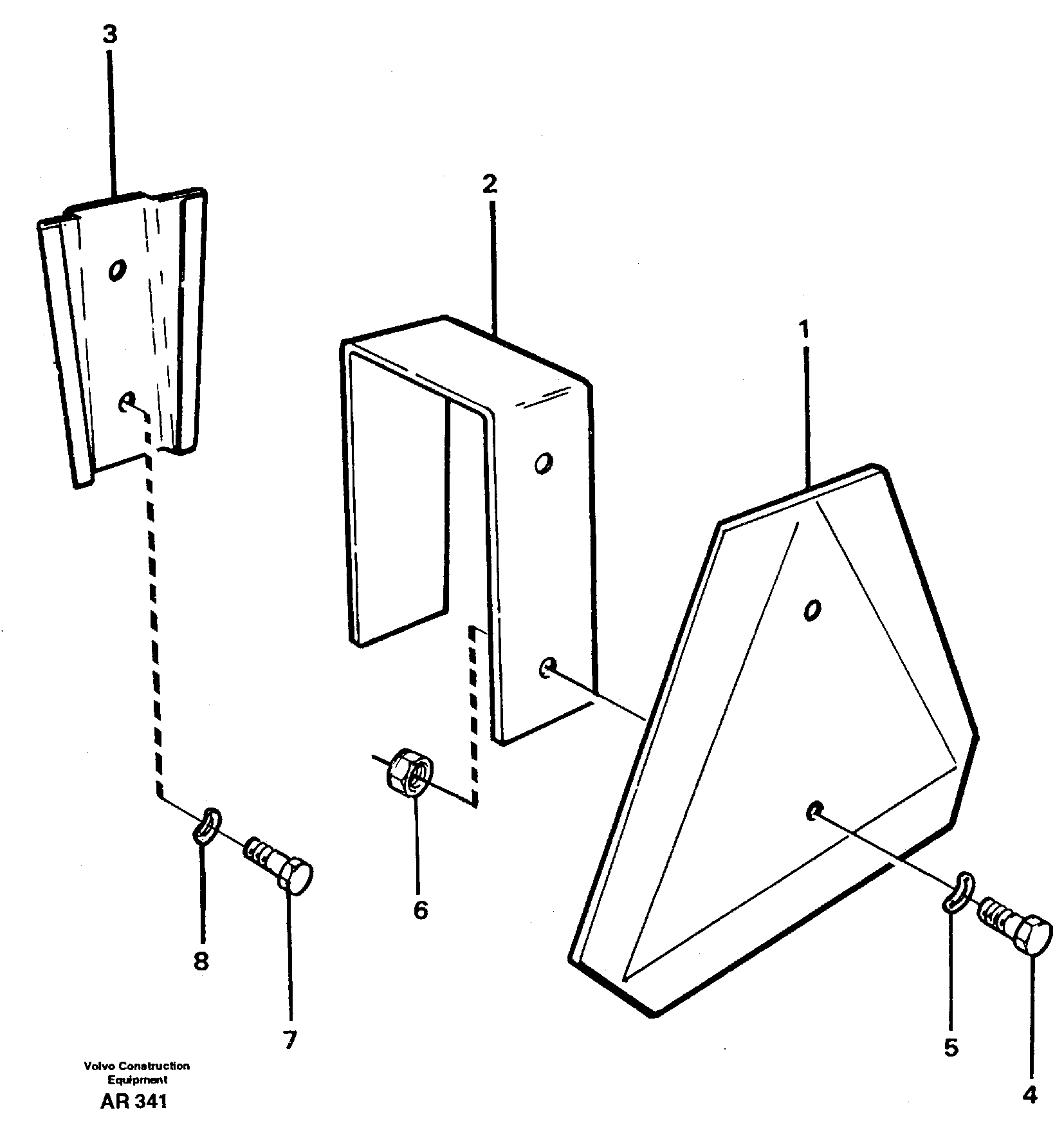 Slow moving vehicle sign  99591 — volvo parts diagram