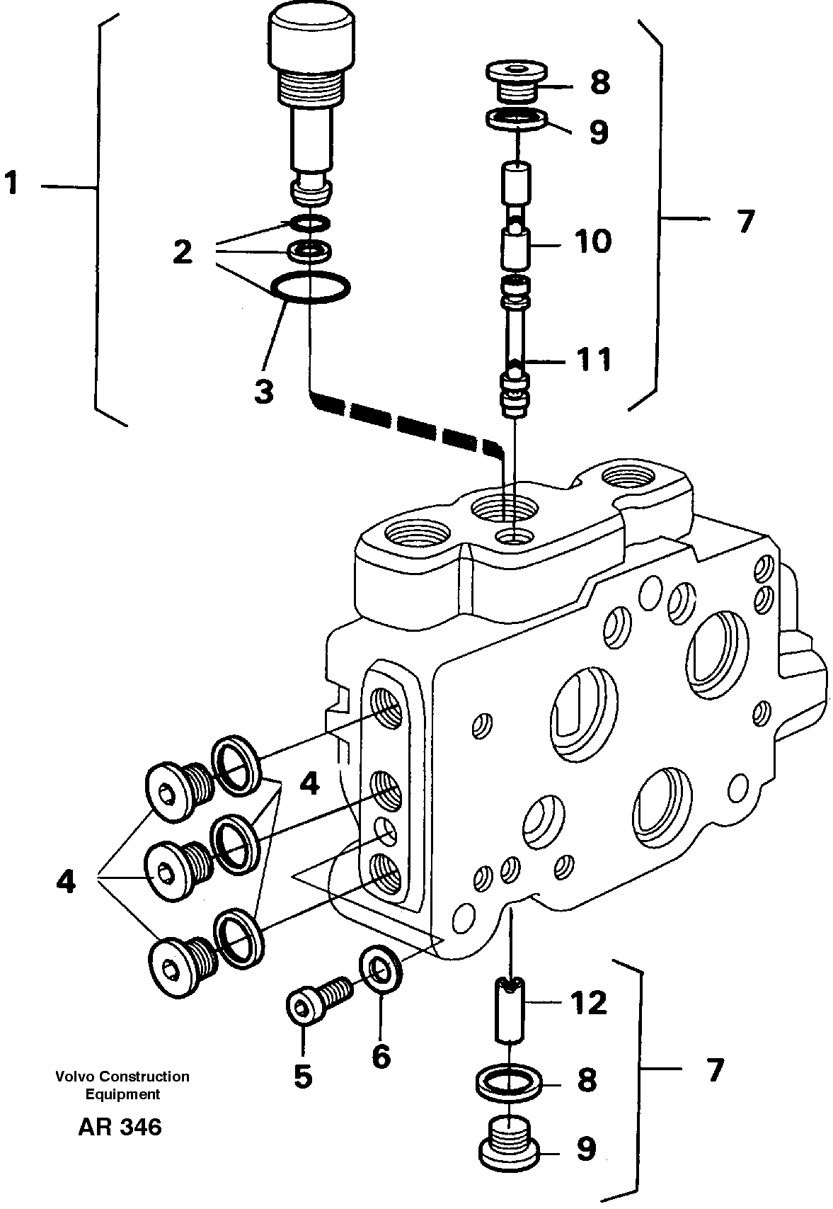 Valve section  94777 — volvo parts diagram