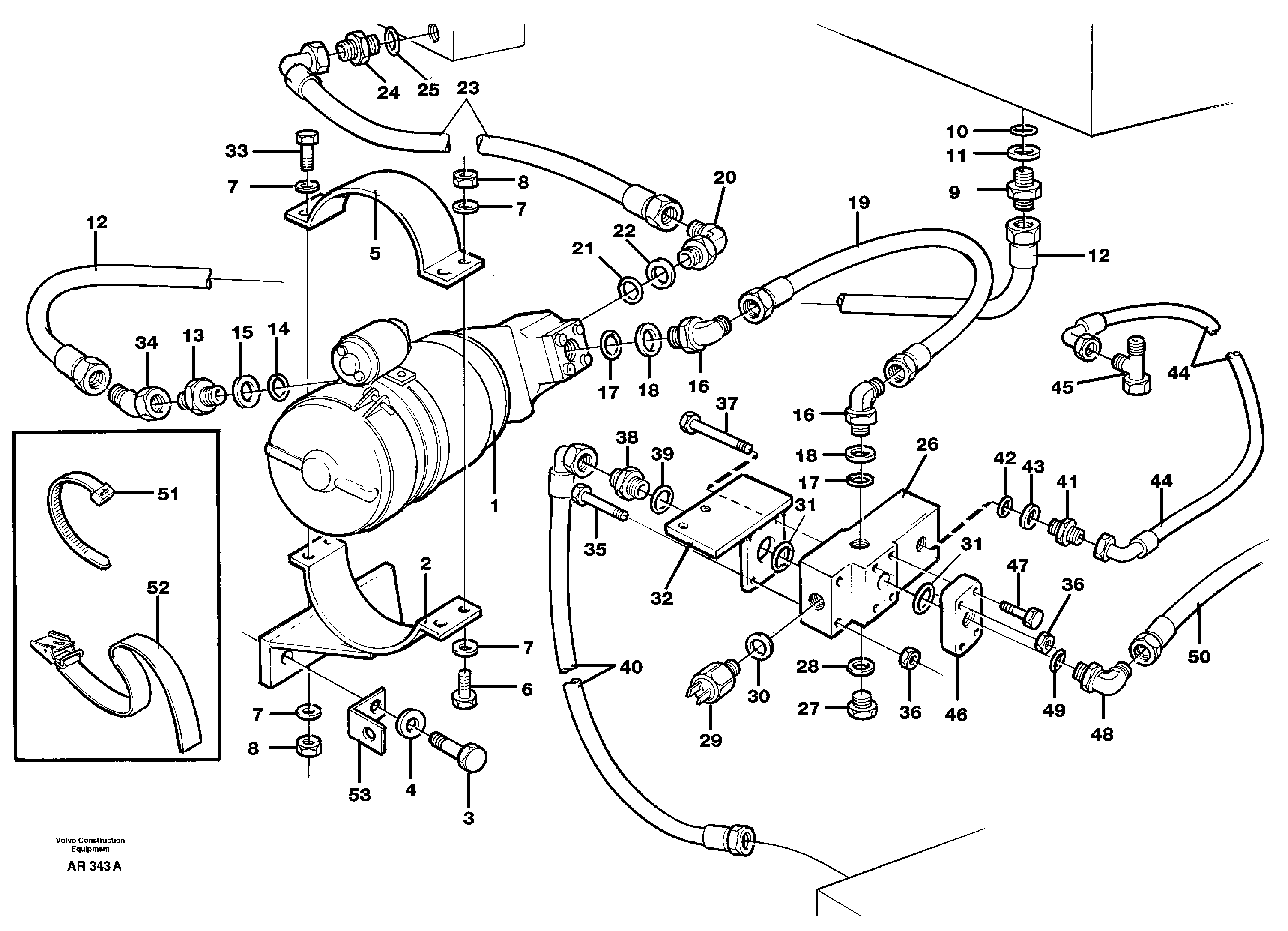 Auxiliary steering system  94454 — volvo parts diagram