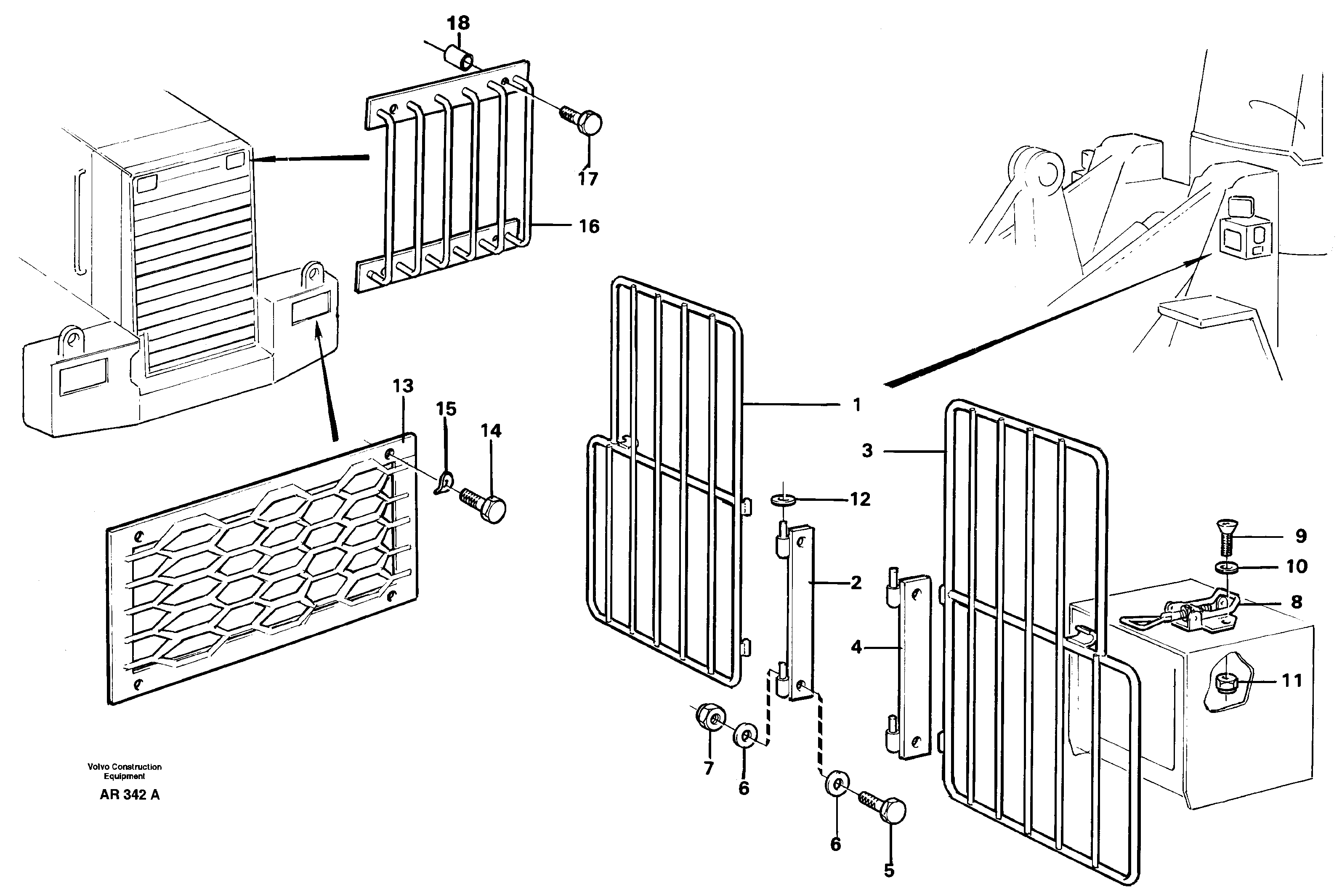 Protection for lighting  92654, 92655, 92656 — volvo parts diagram