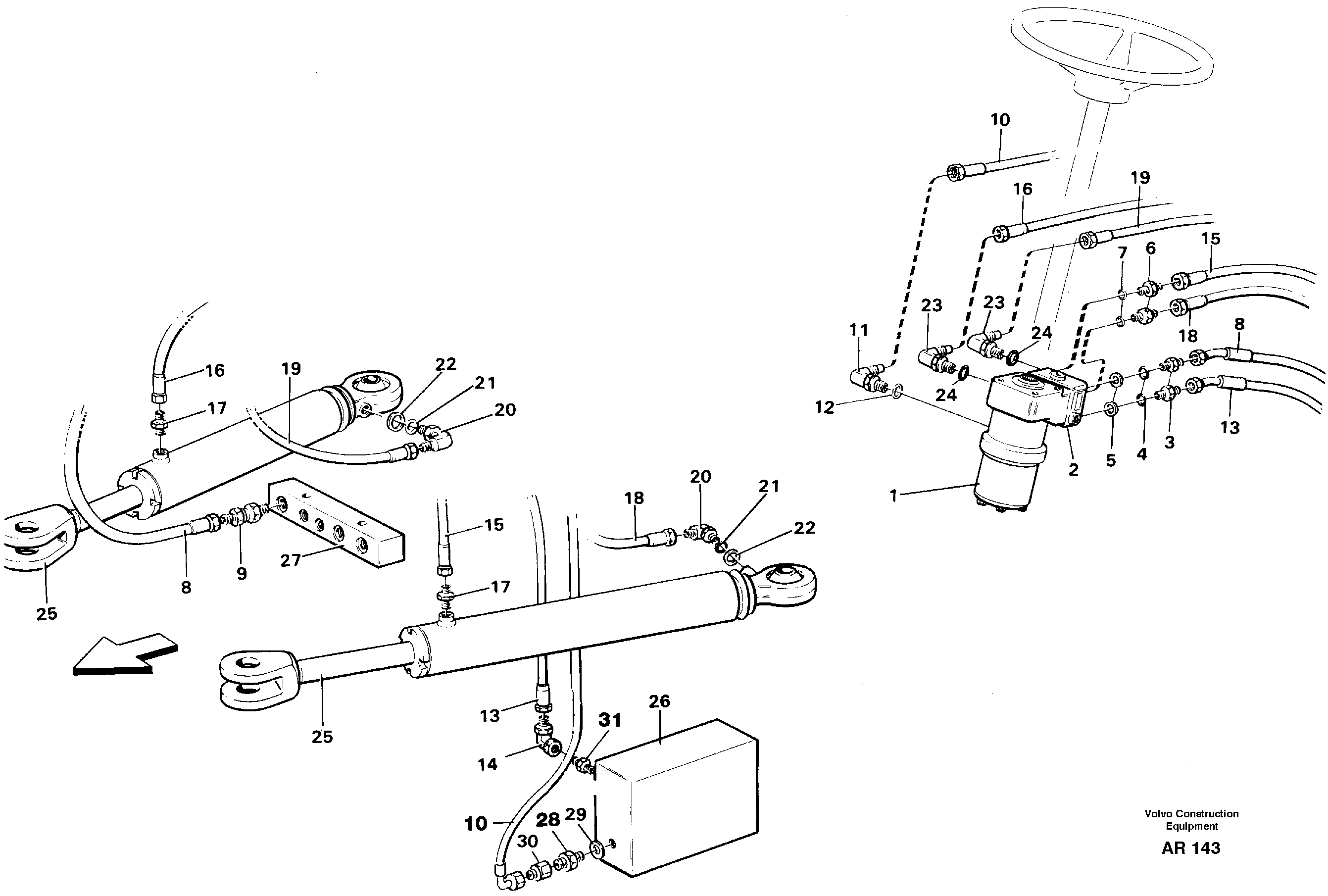 Steering system — volvo parts diagram