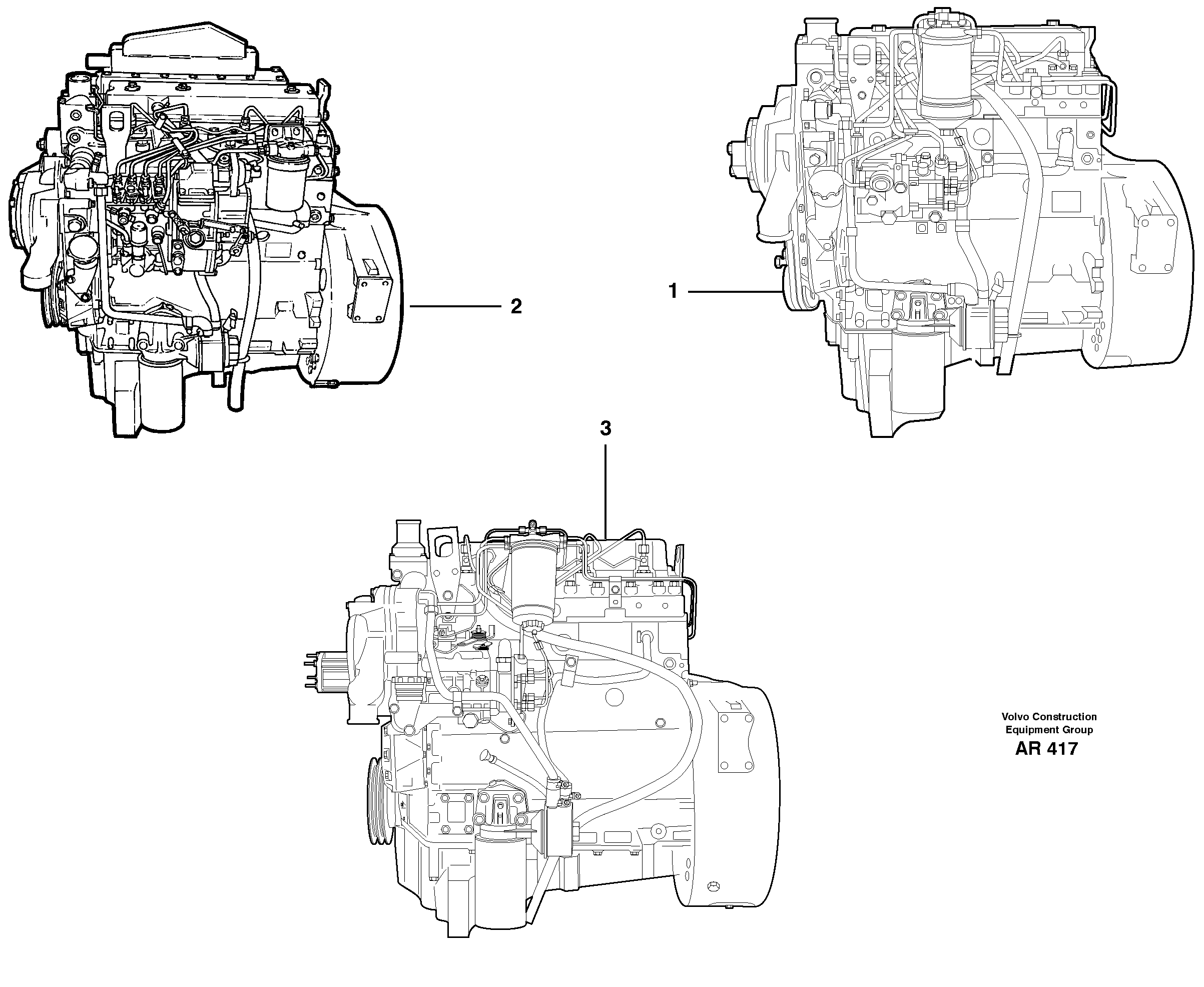 Engine  TD40GA, TD40KAE, TD40GFE — volvo parts diagram