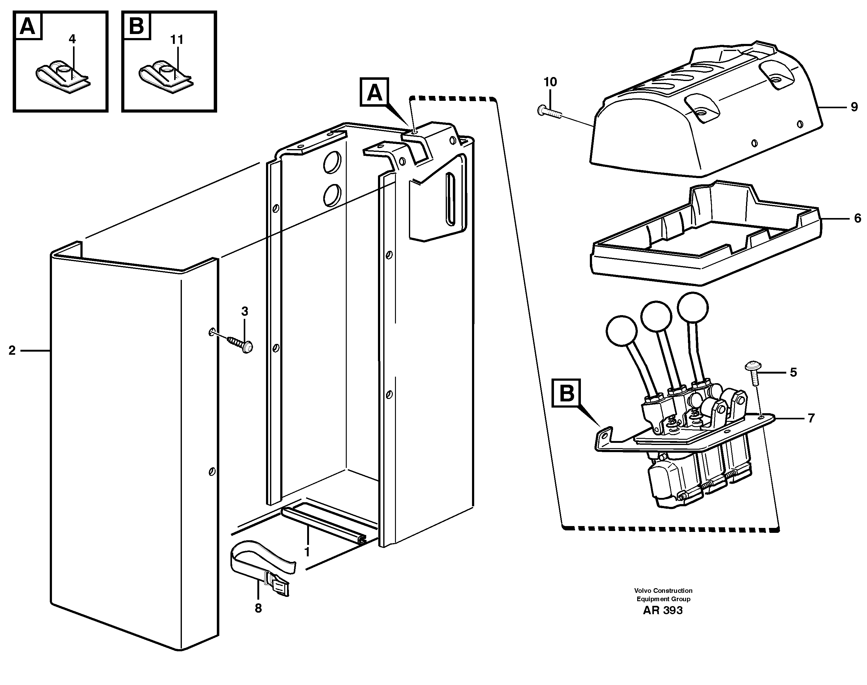 Servo valve with fitting parts  33747 — volvo parts diagram
