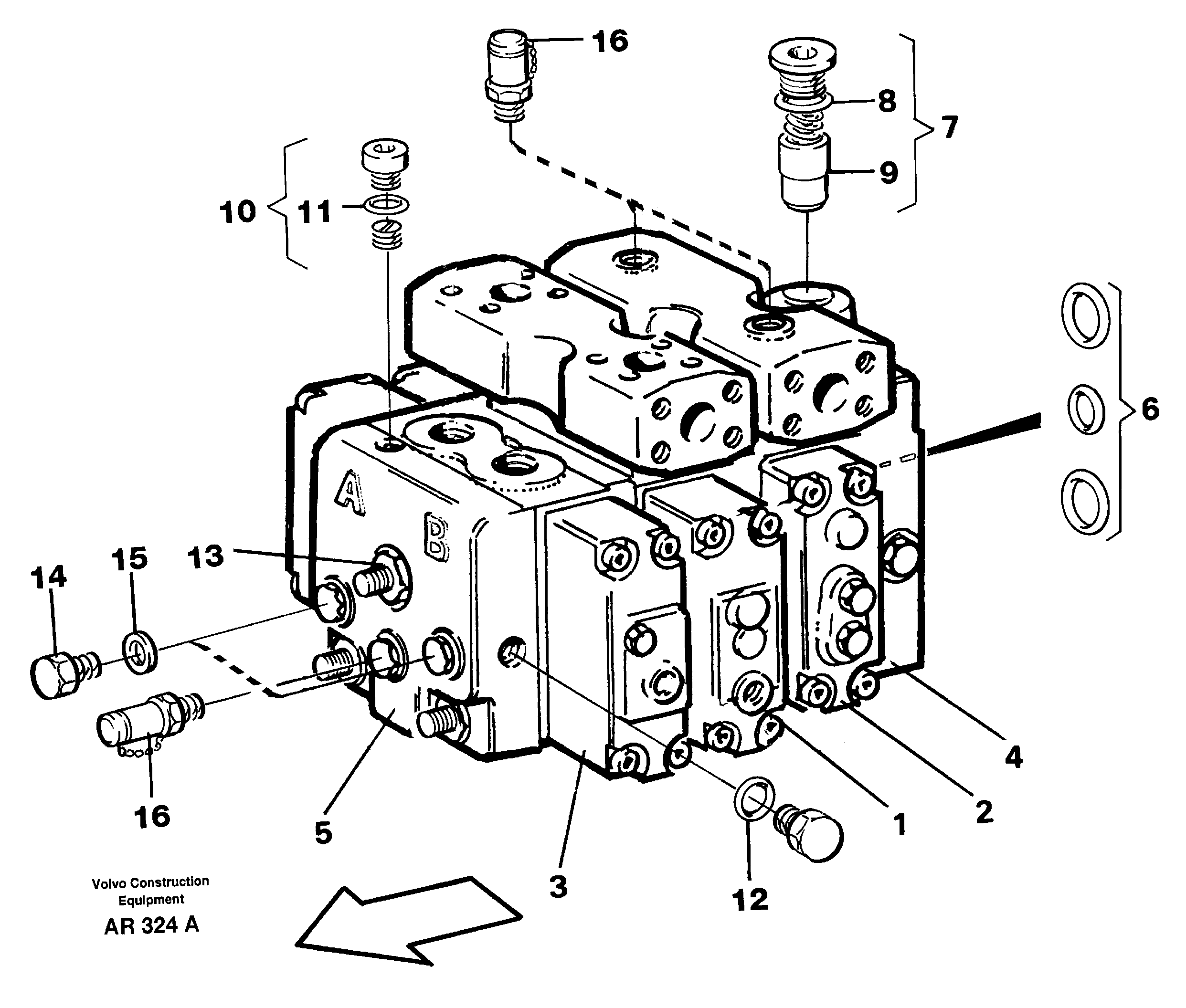 Control valve  94879, 93691 — volvo parts diagram