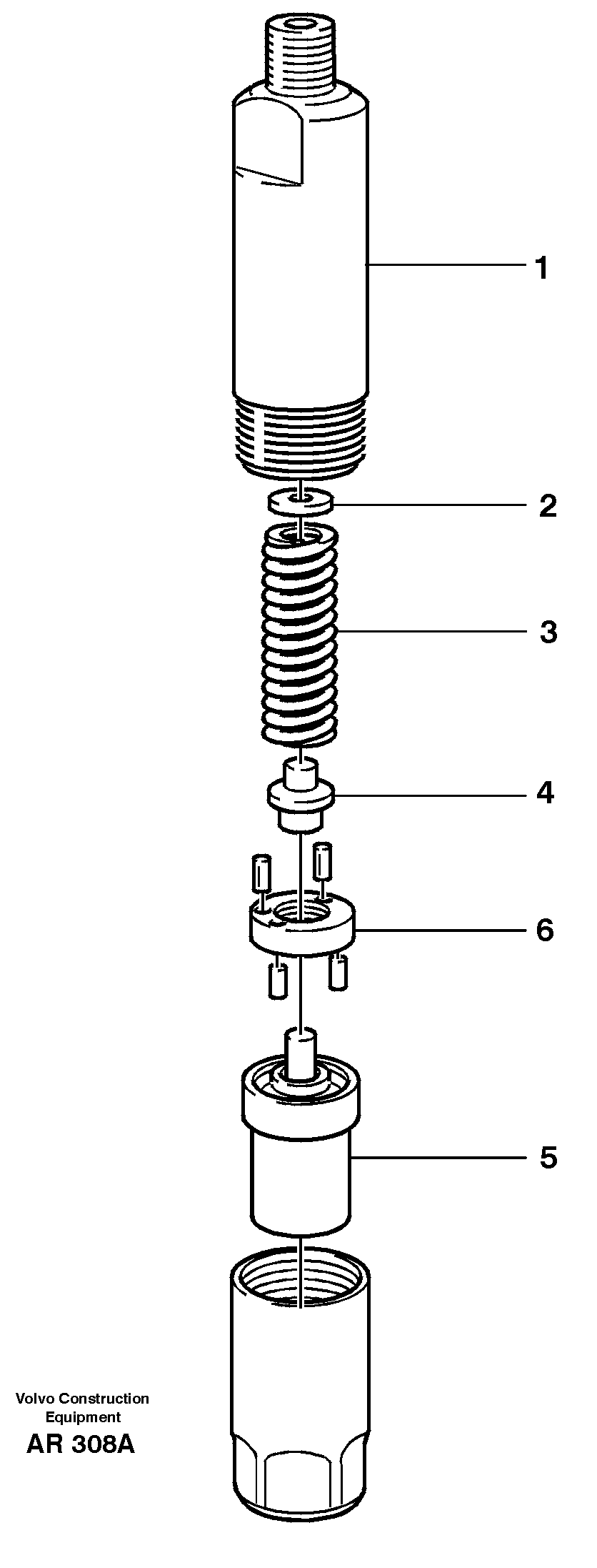 Injector  TD 40 GA,  TD 40 GFE — volvo parts diagram