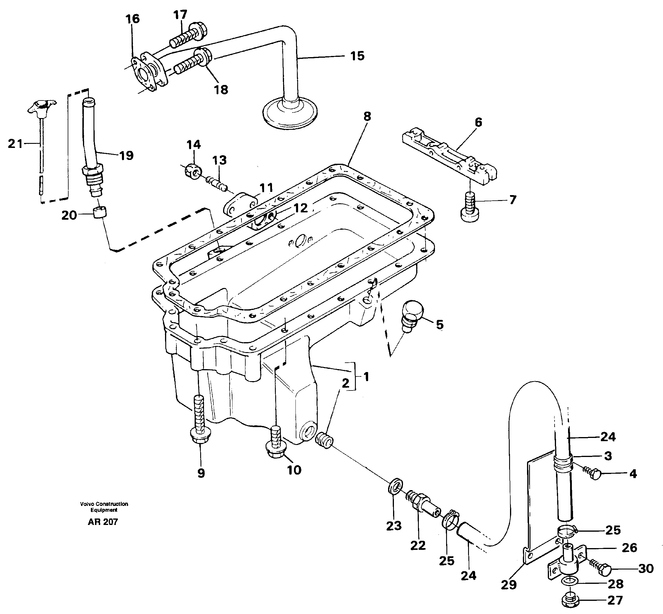Oil sump — volvo parts diagram