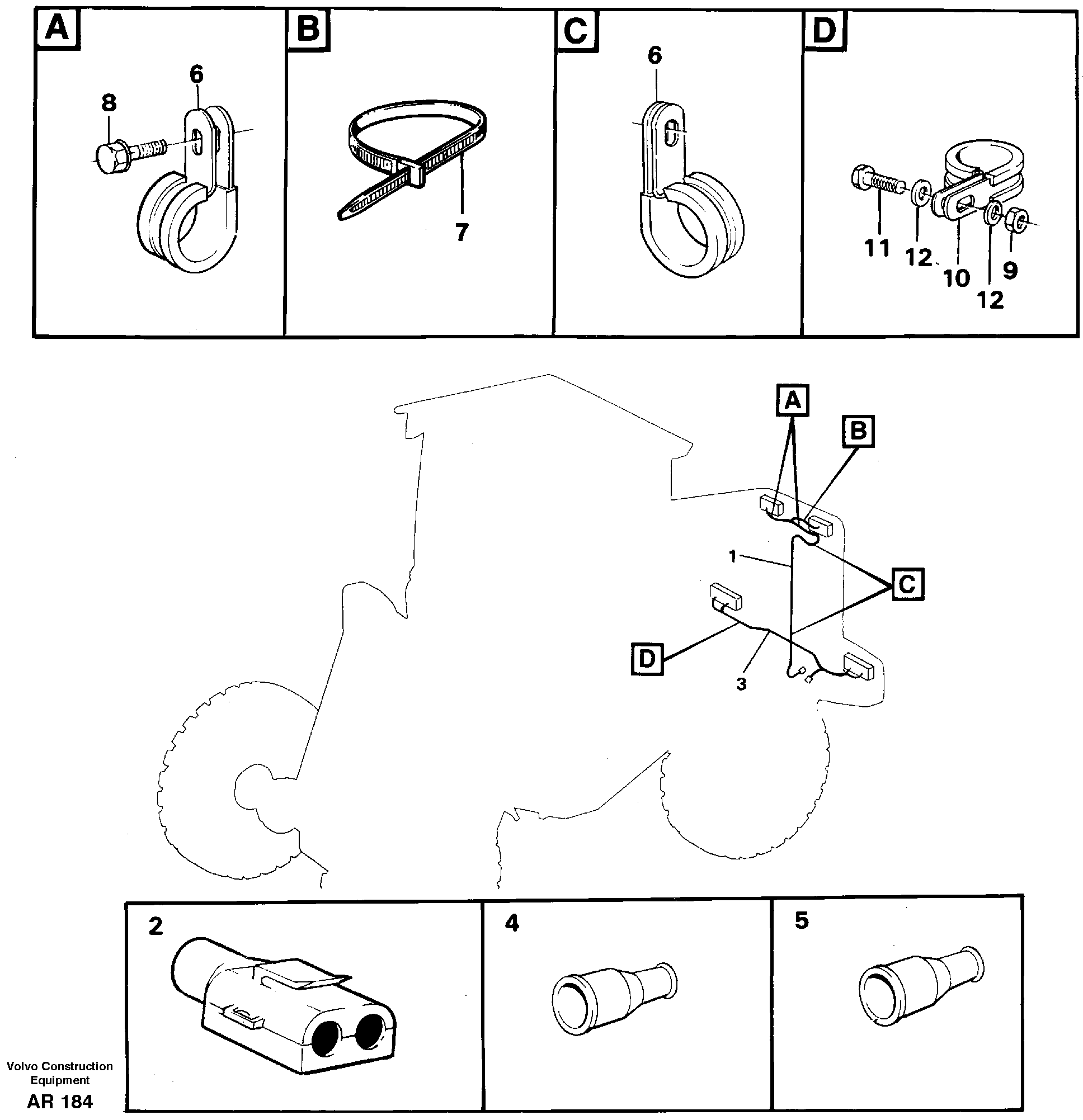Cable harness, Rear — volvo parts diagram