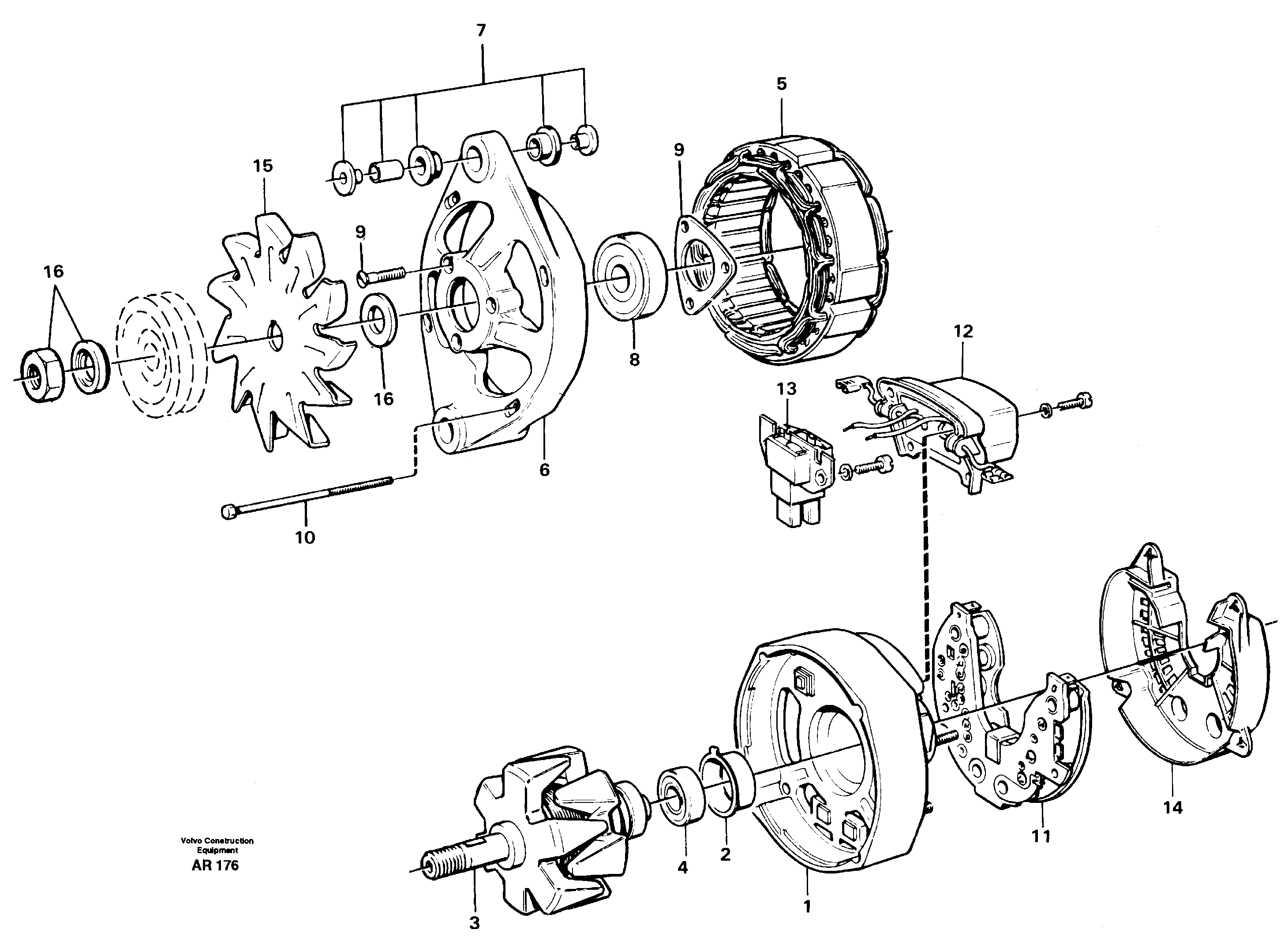 Alternator — volvo parts diagram