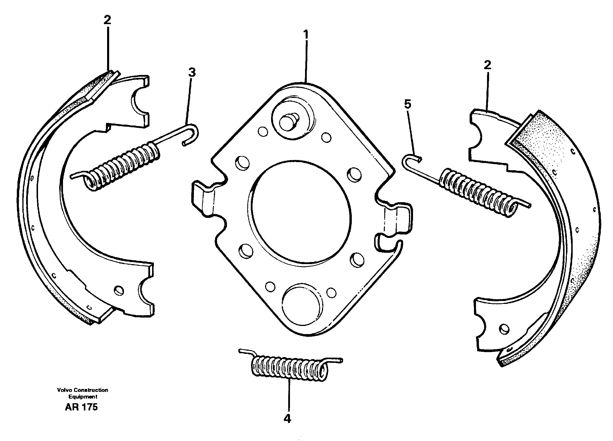 Brake shoes — volvo parts diagram