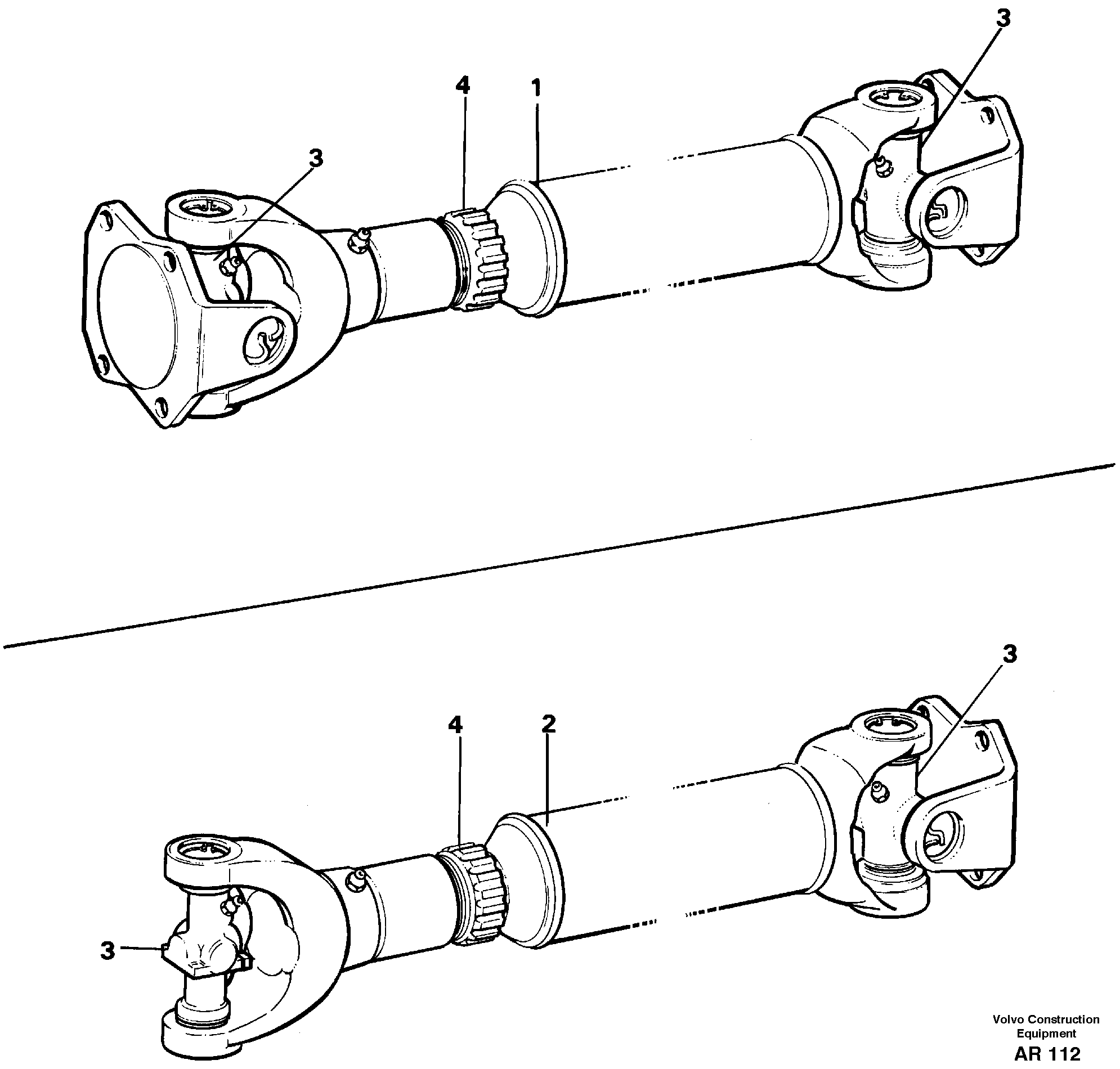 Propeller shaft — volvo parts diagram