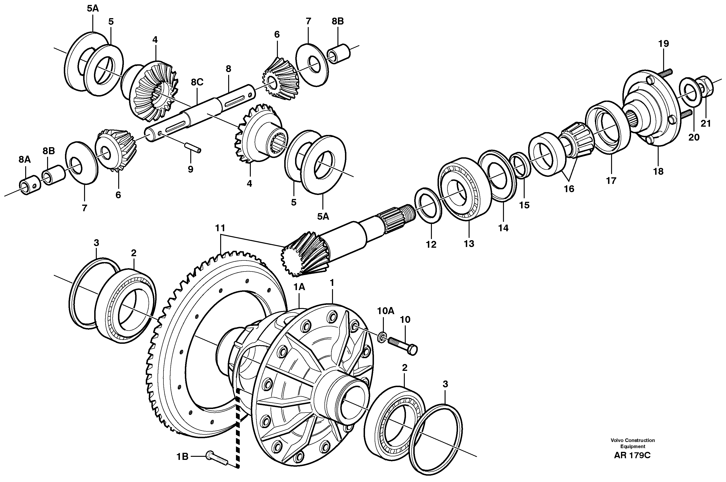 Final drive  STD, 92147, 94644 — volvo parts diagram