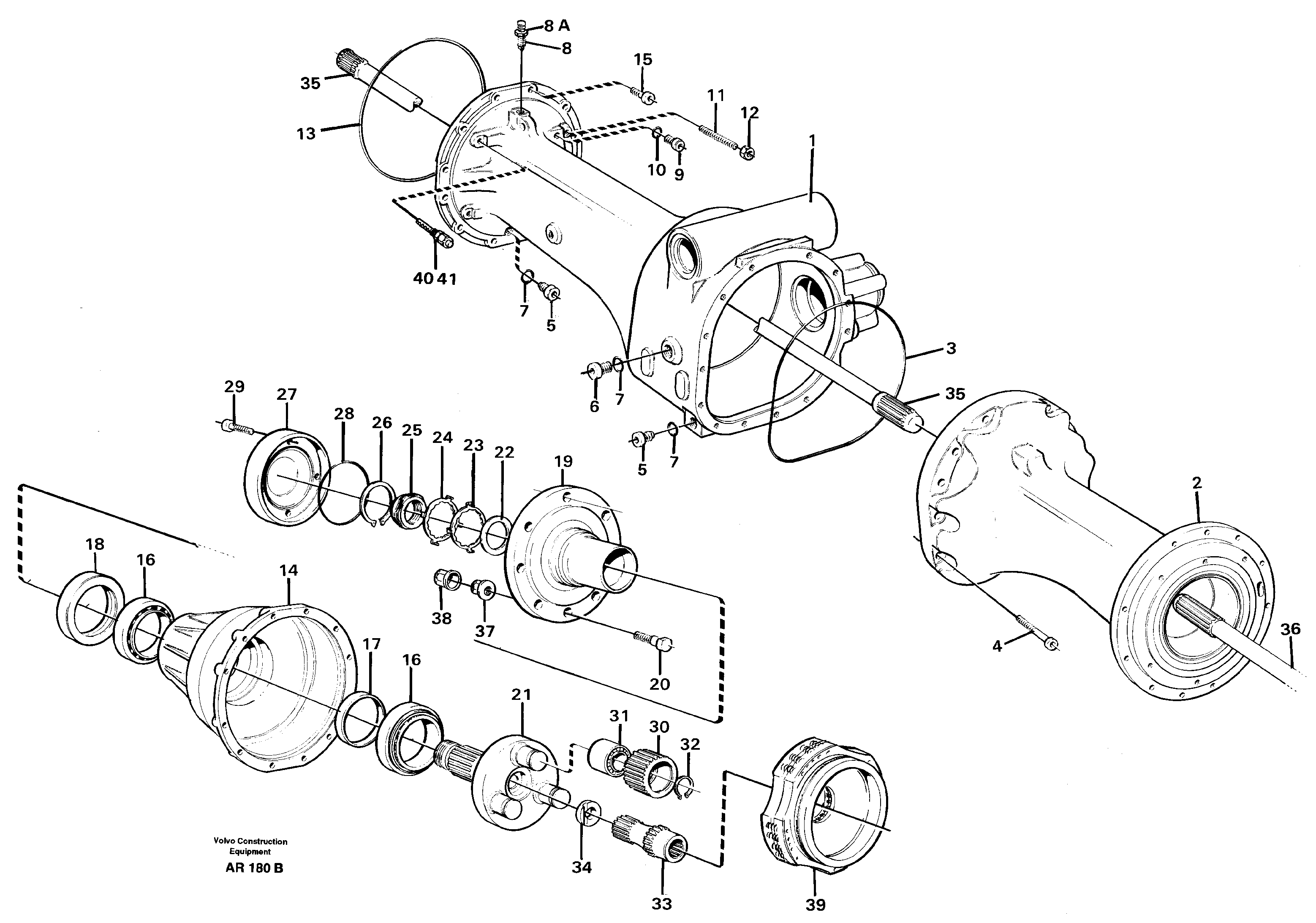Planetaty shaft Rear Awb 10  AWB 10 STD, 94644 — volvo parts diagram