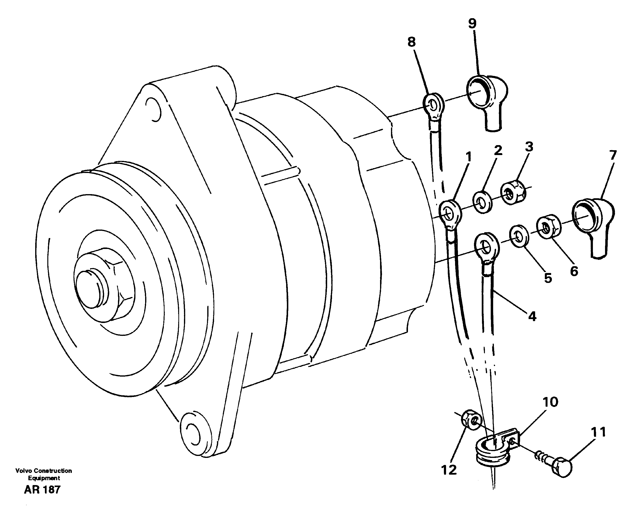 Cable harness Alternator — volvo parts diagram