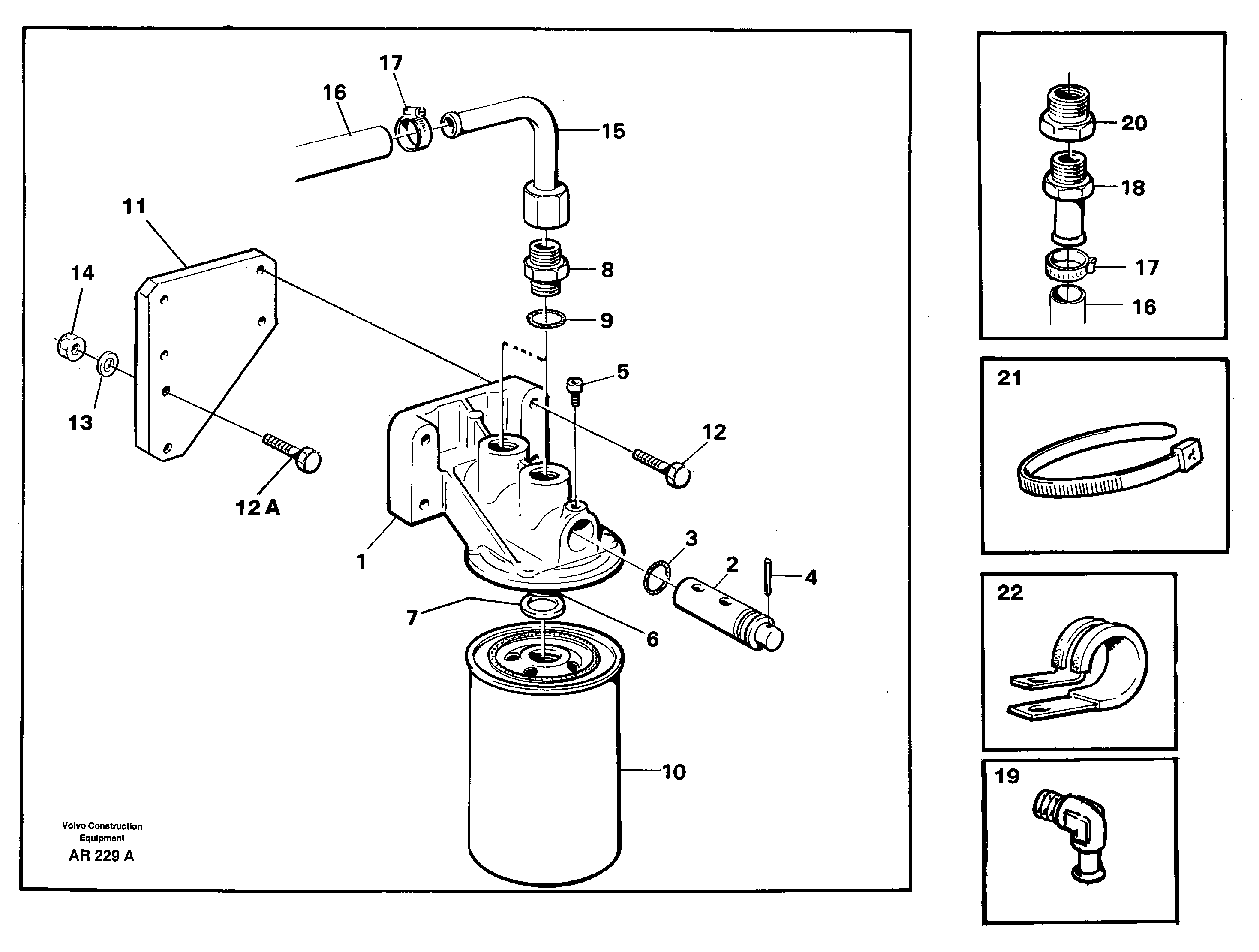 Coolant filter  92423 — volvo parts diagram