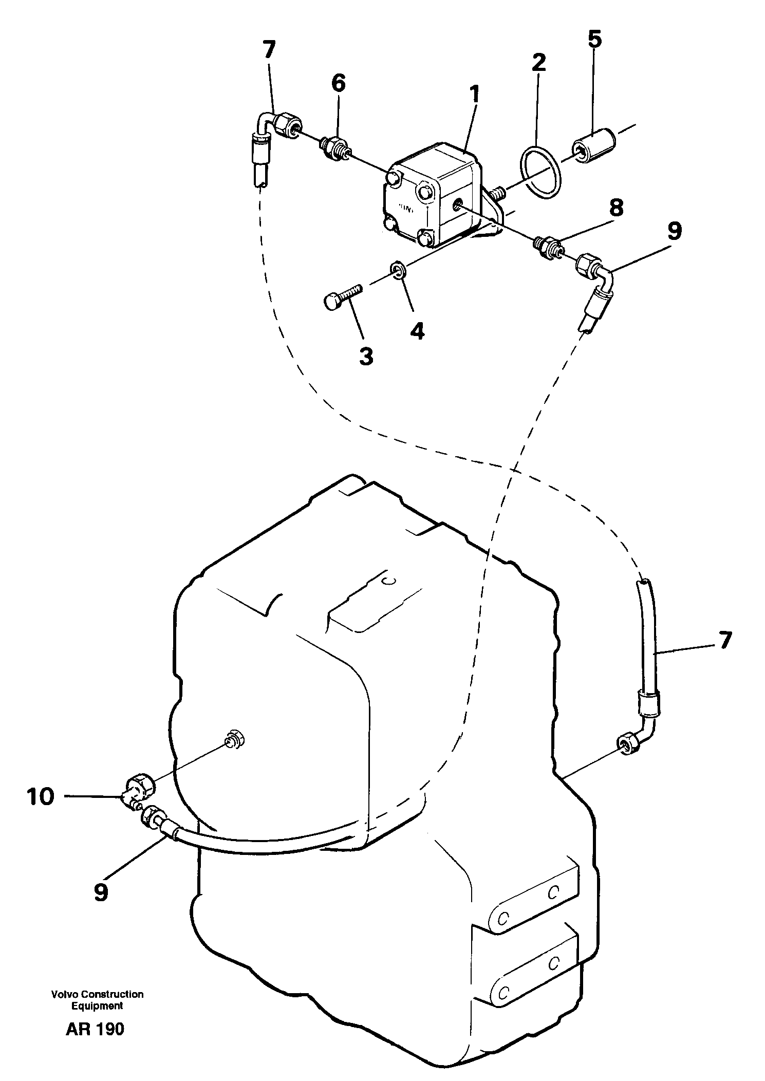 Lubricating system Hydraulic transmission — volvo parts diagram