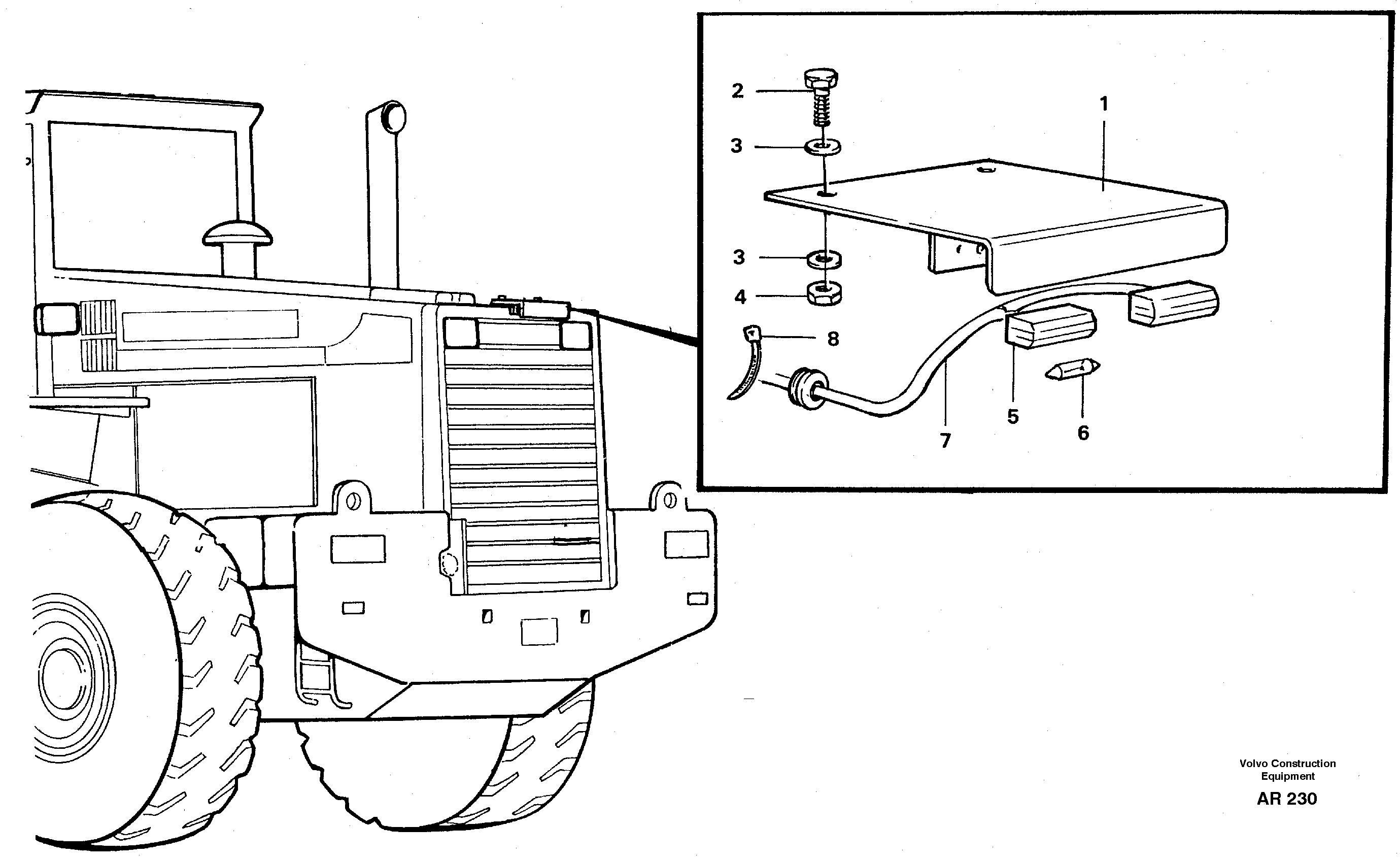 License plate lamp  92457 — volvo parts diagram