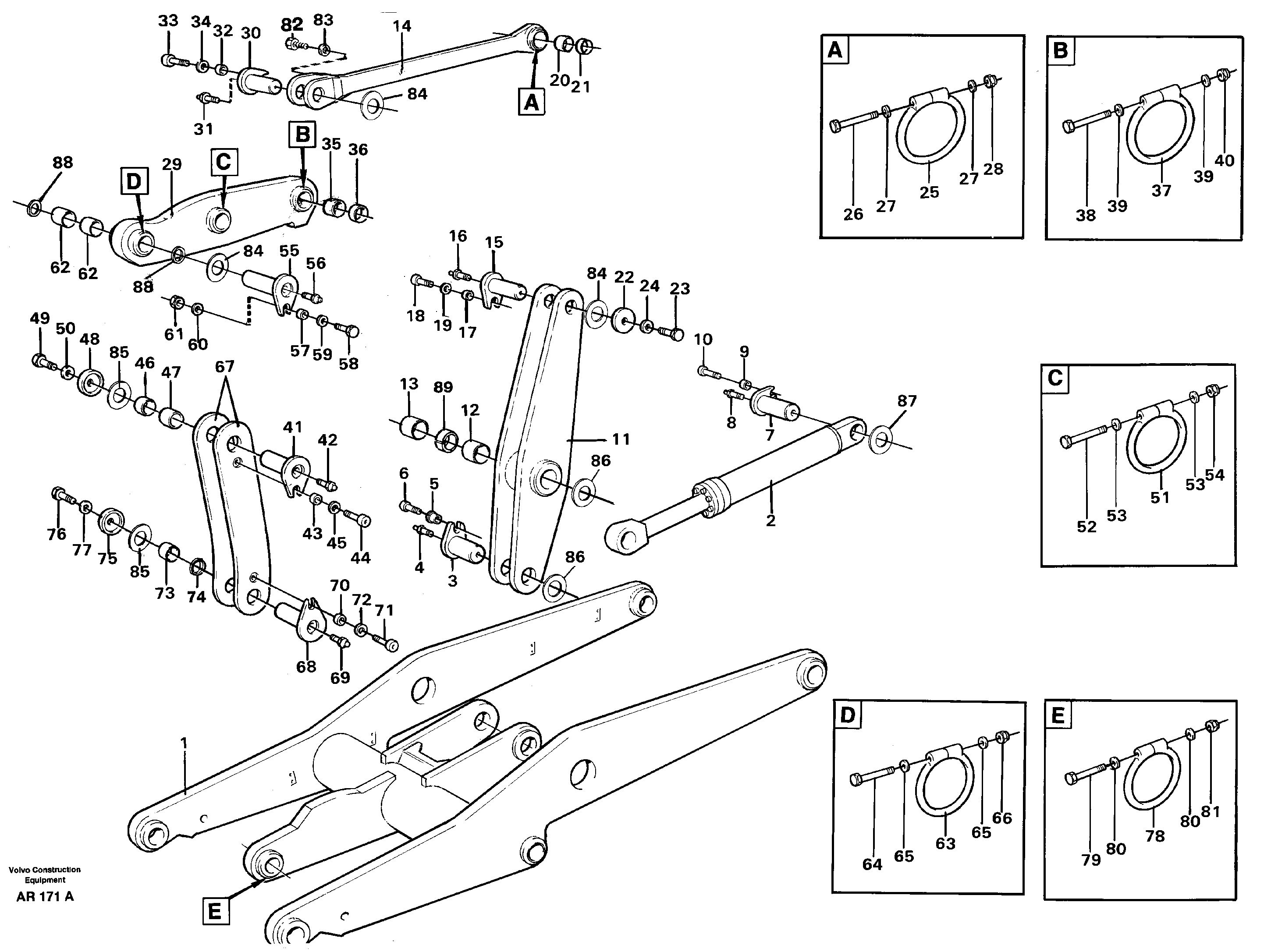 Links with fitting parts — volvo parts diagram