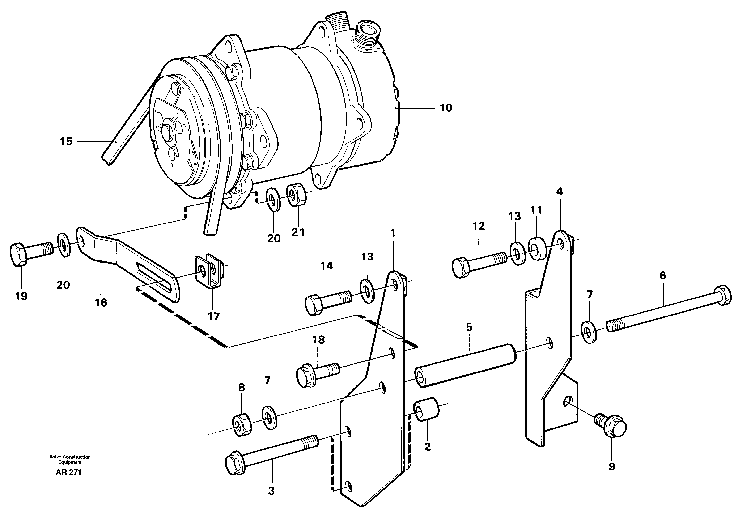 Compressor, assembly  92161 — volvo parts diagram
