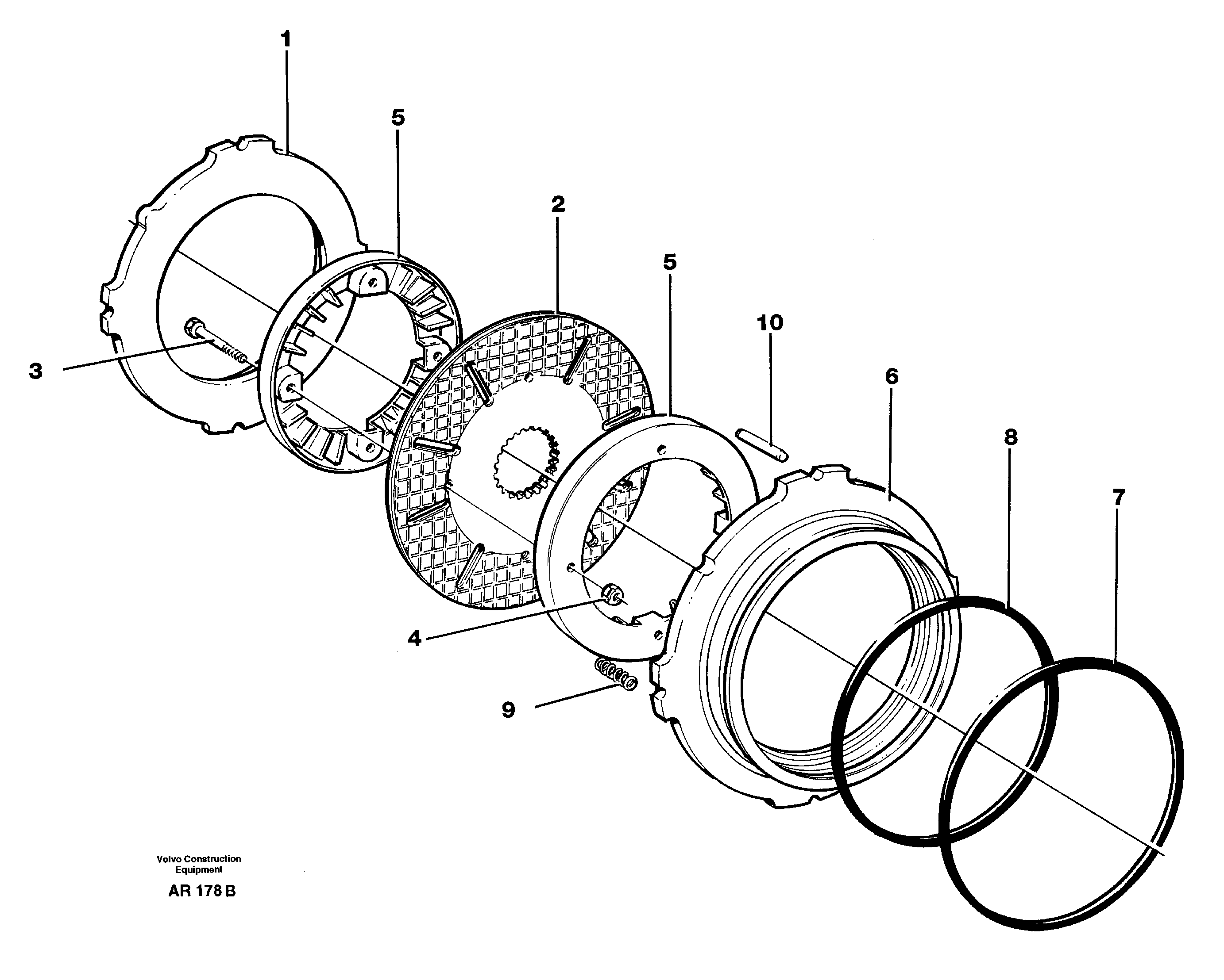 Multi-disc brake — volvo parts diagram