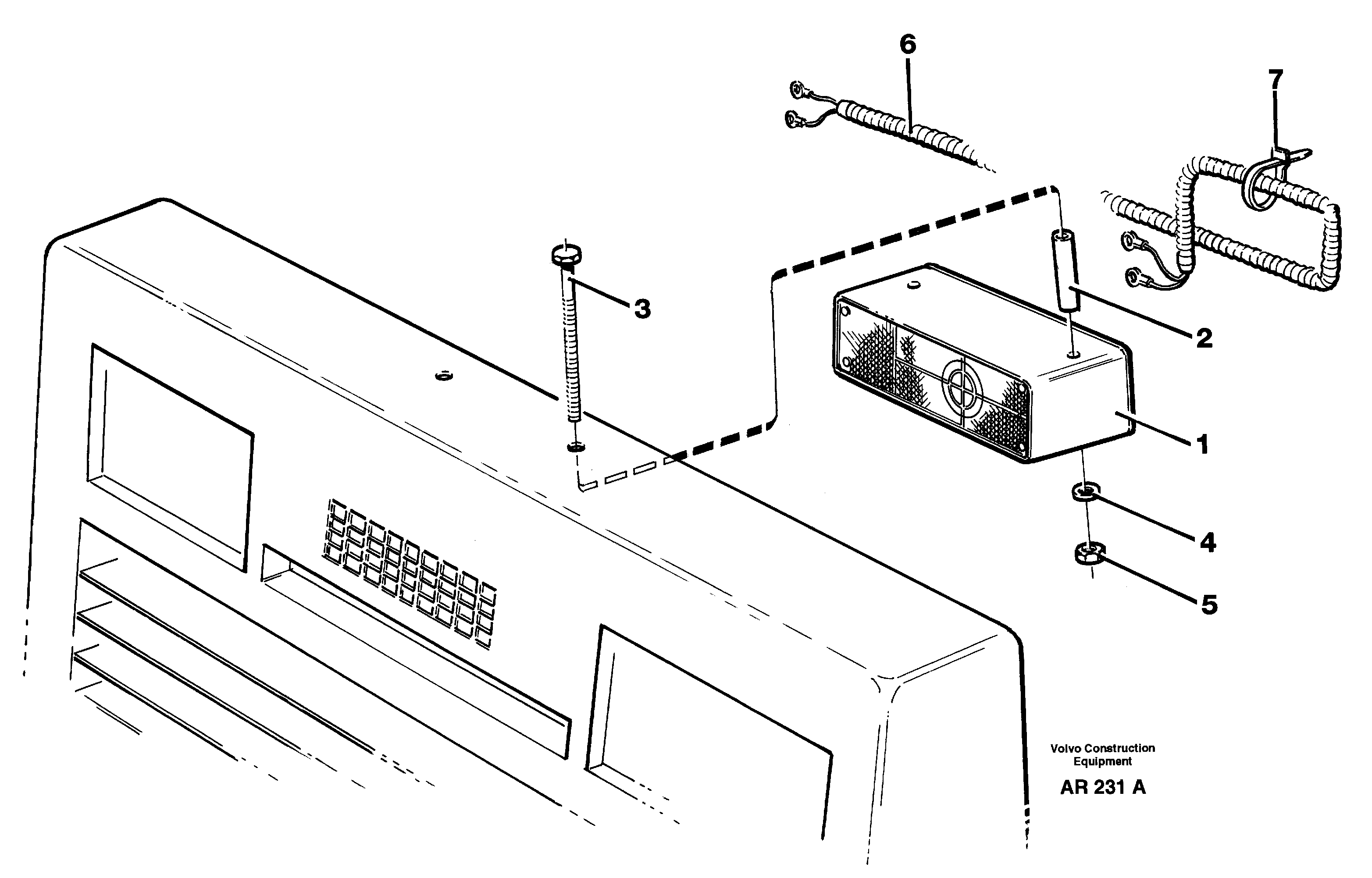 Back-up warning unit  93535 — volvo parts diagram