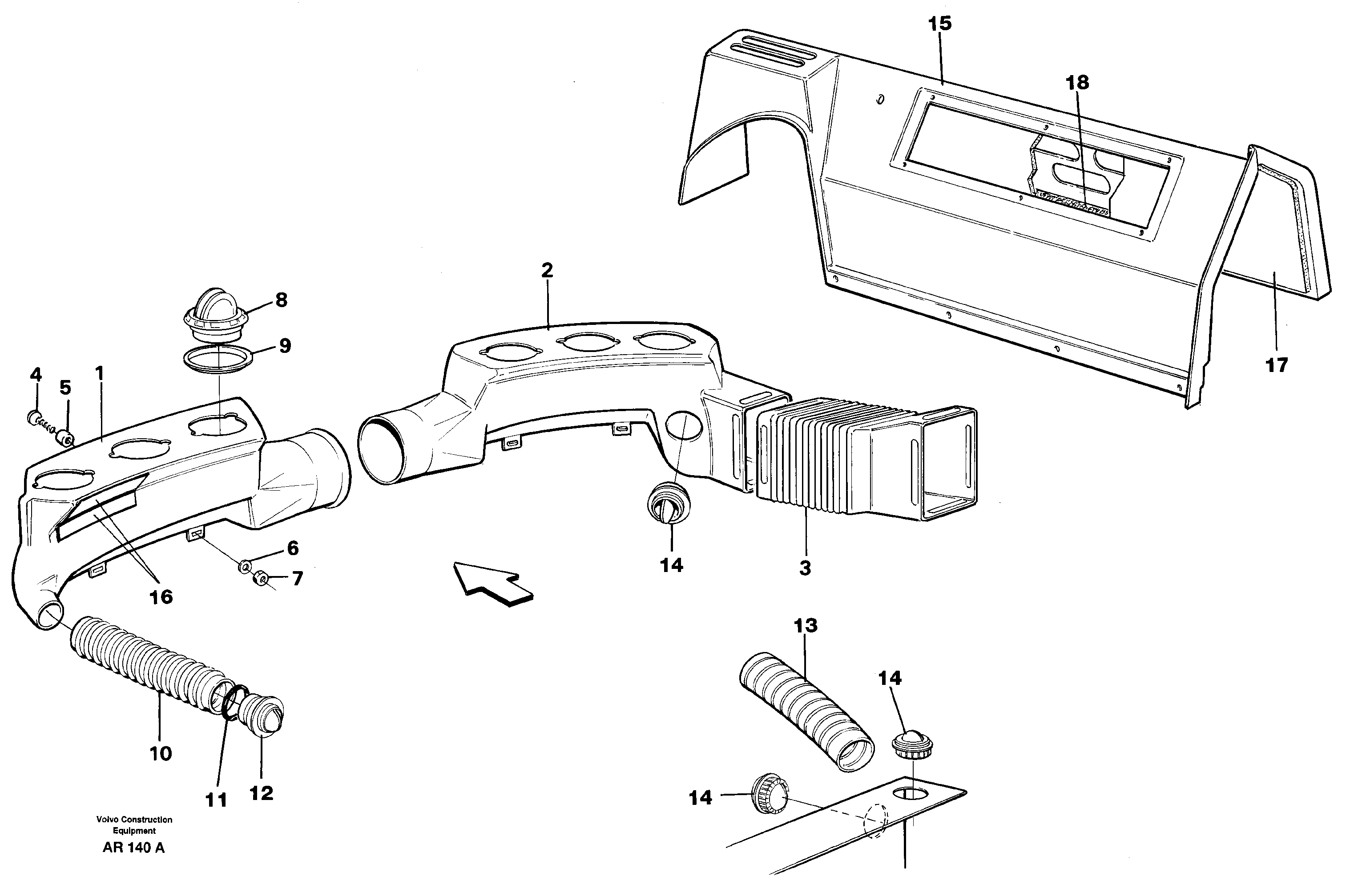 Air ducts — volvo parts diagram
