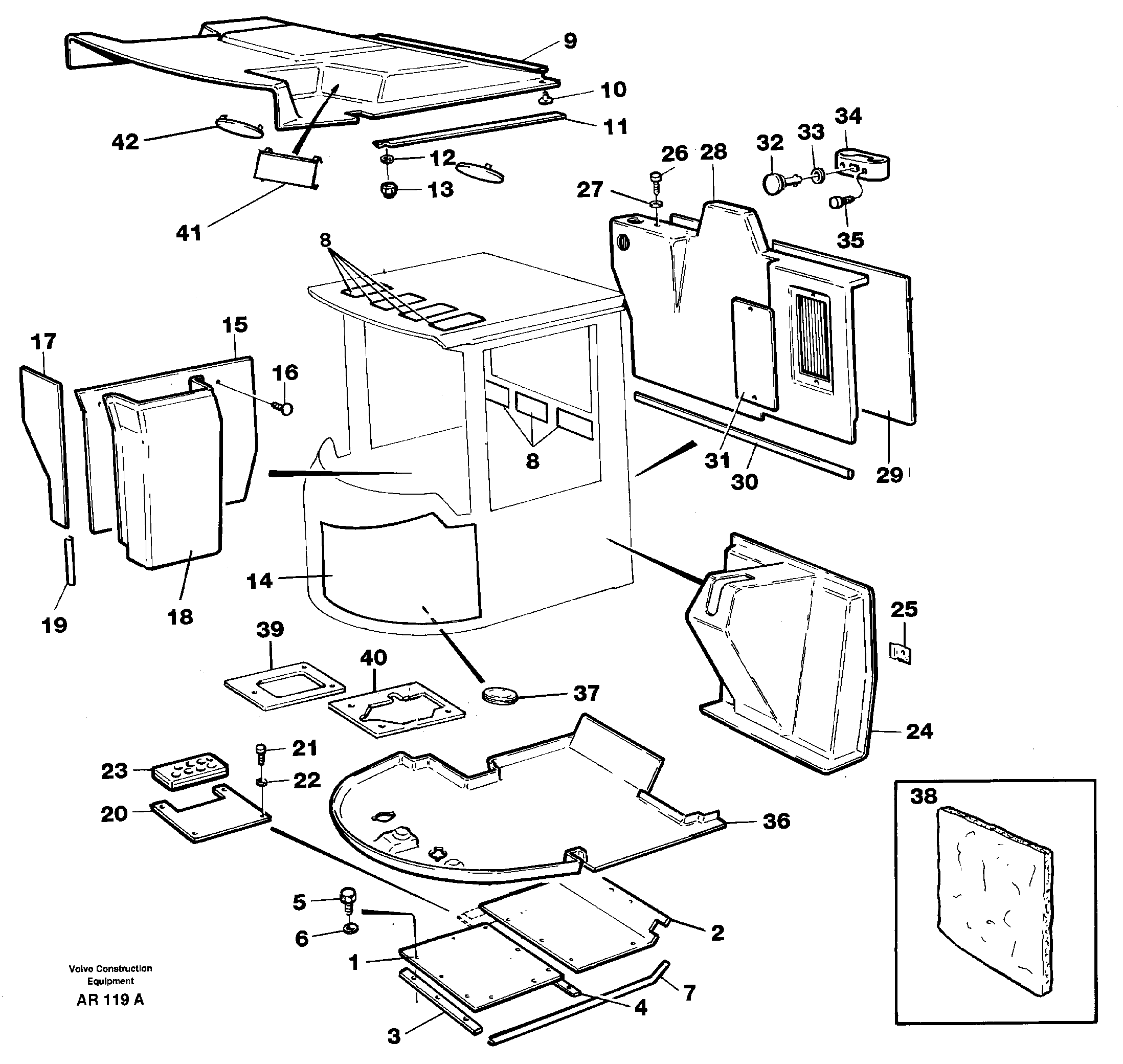 Insulating matting — volvo parts diagram
