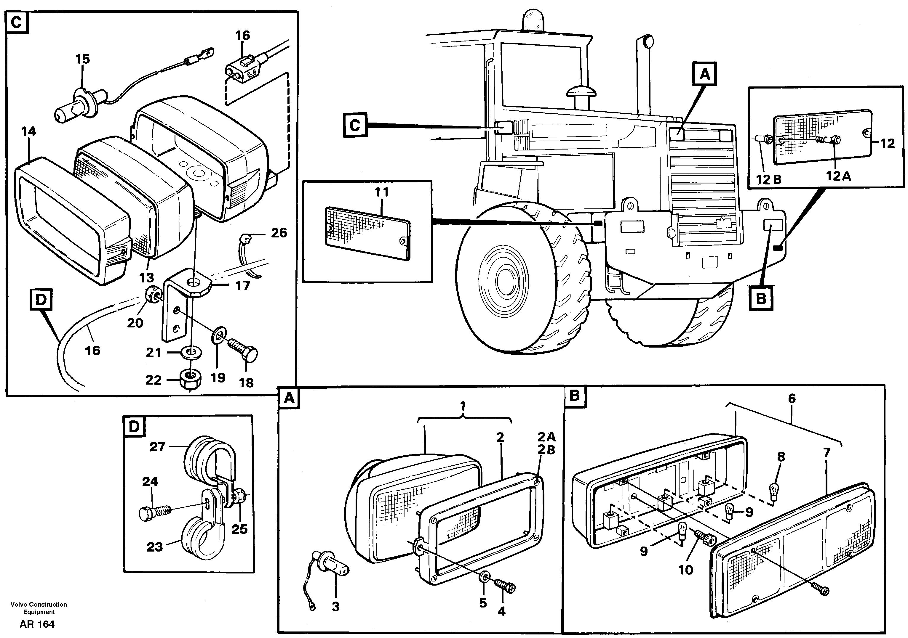 Lighting, rear — volvo parts diagram