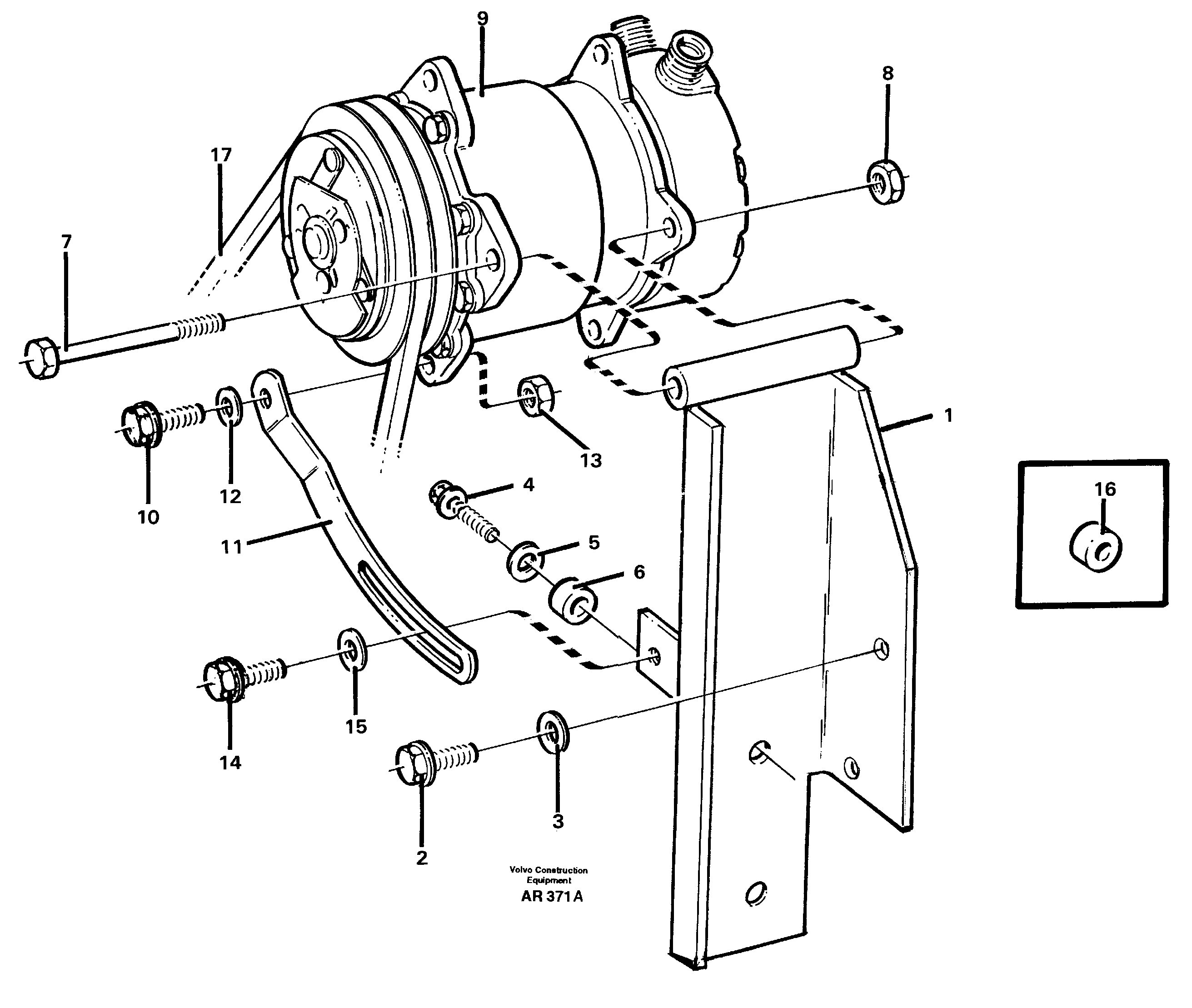 Compressor, assembly  93674 — volvo parts diagram
