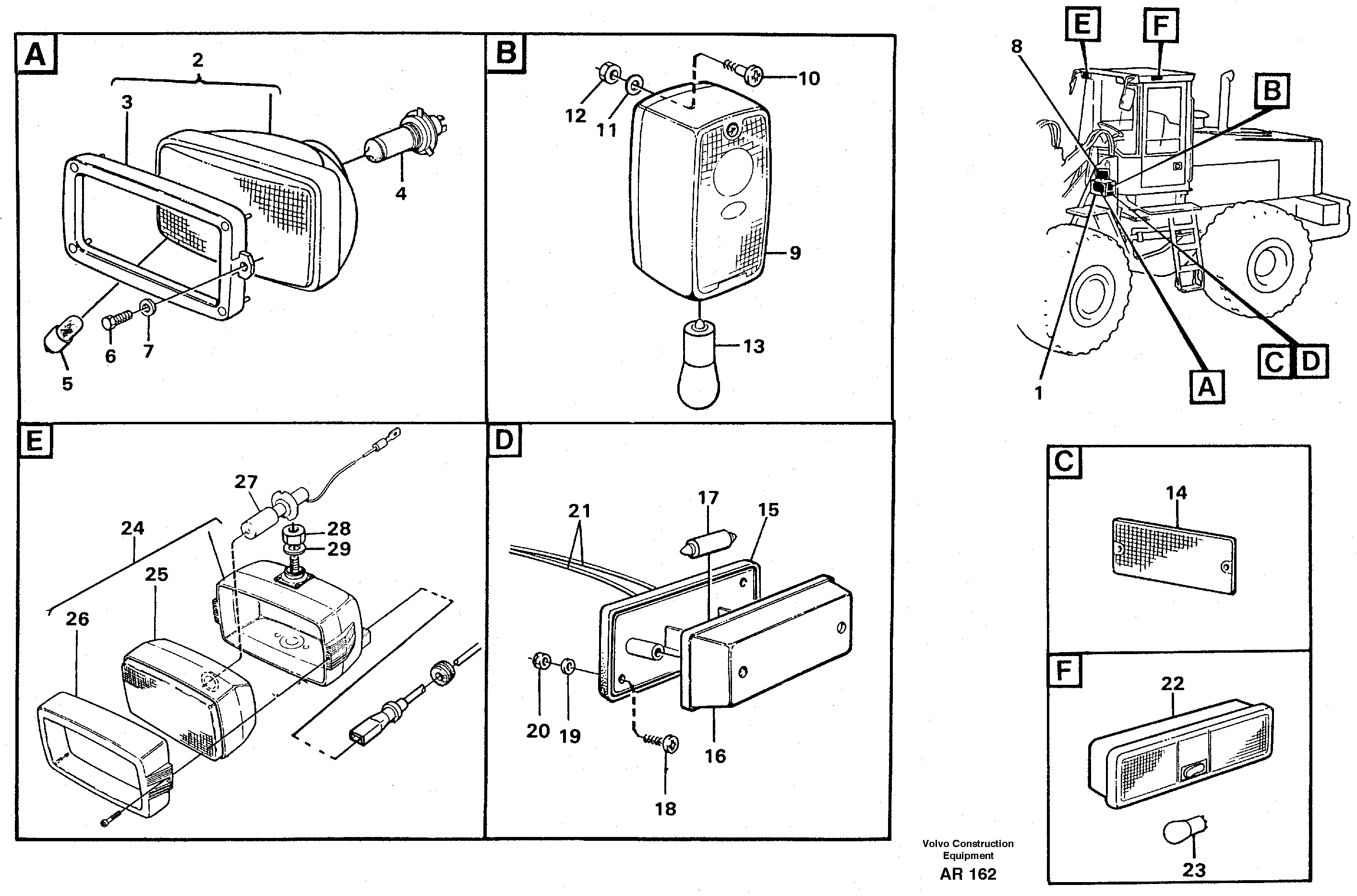 Lighting, front — volvo parts diagram