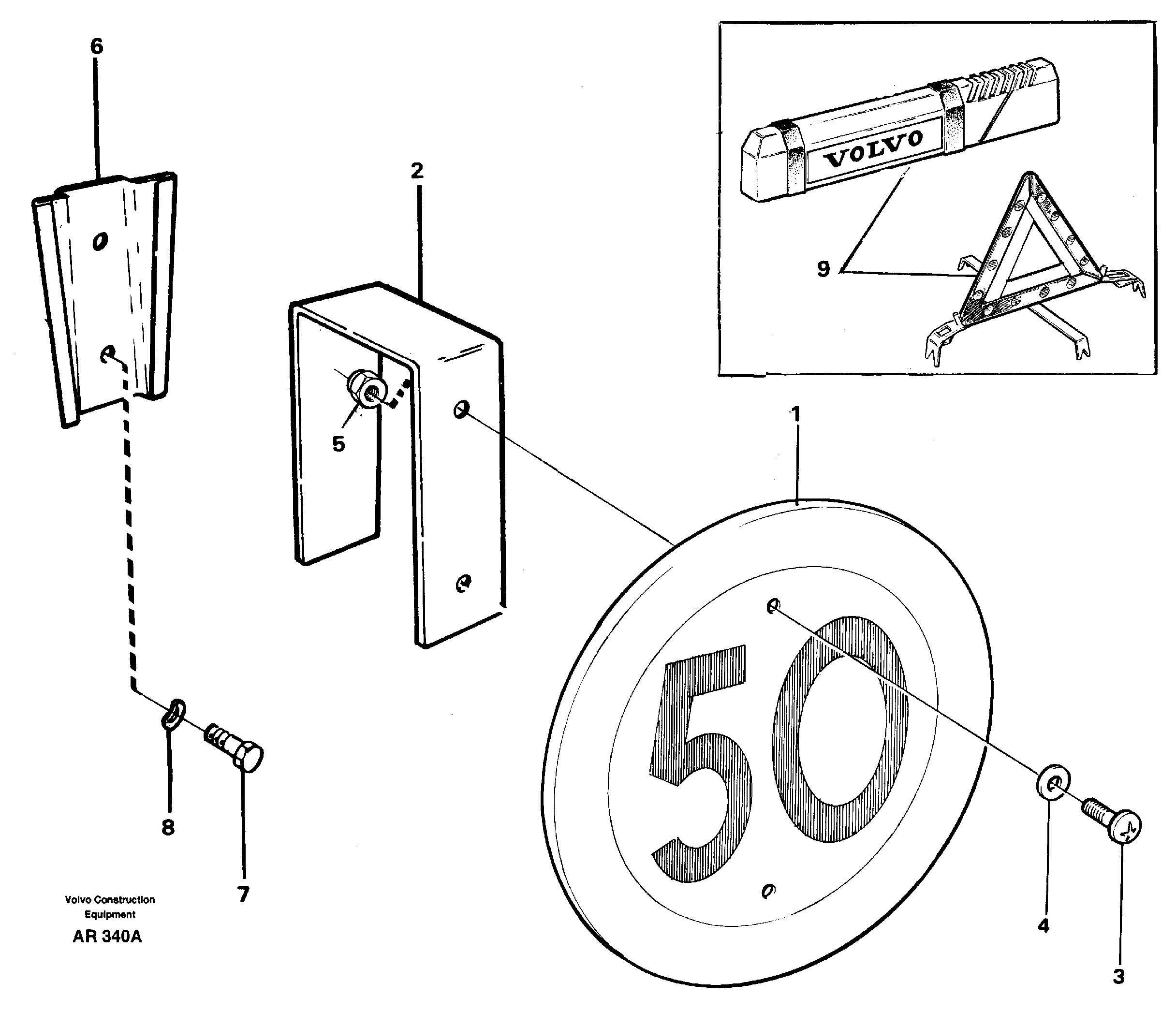 50 km/h Sign  92669 — volvo parts diagram