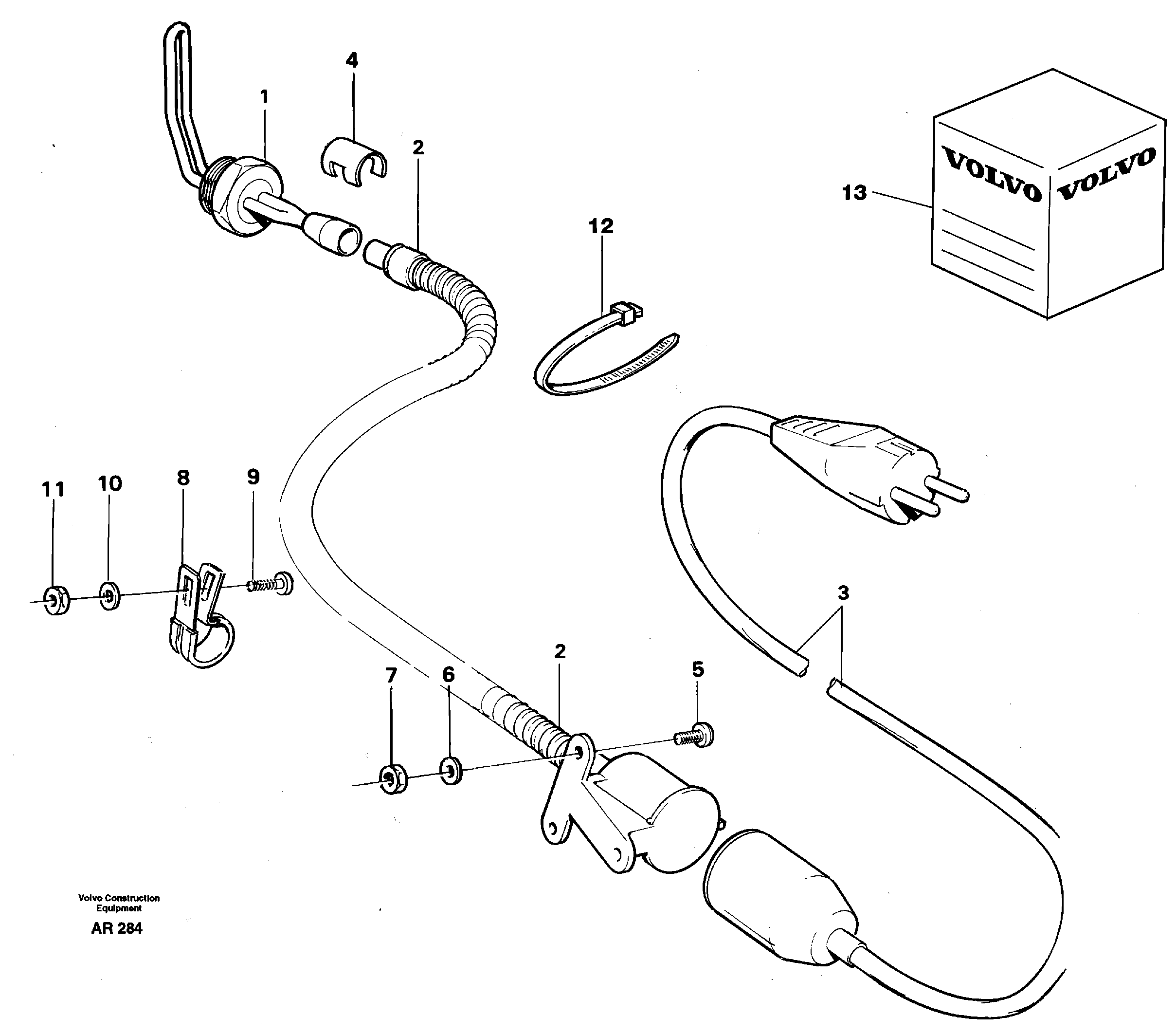 Engine heater  92202, 92479 — volvo parts diagram