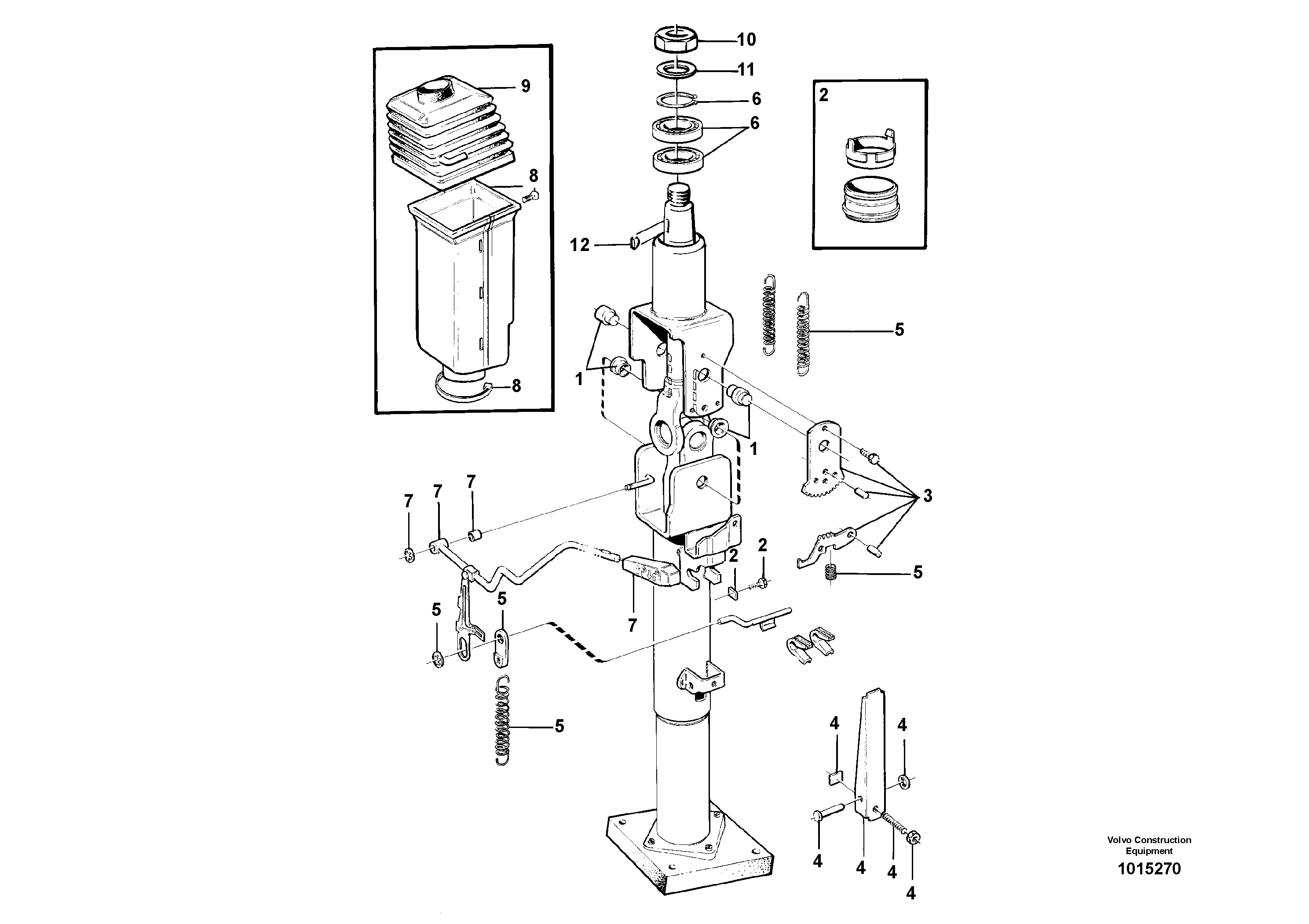 Adjustable steering wheel  92465 — volvo parts diagram