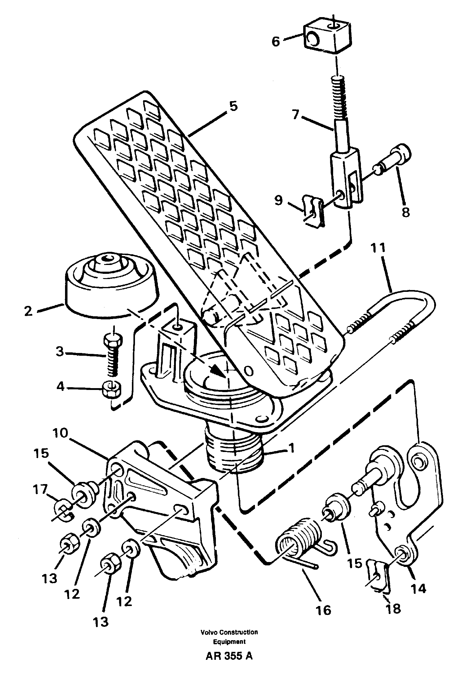 Pedal  92958 — volvo parts diagram