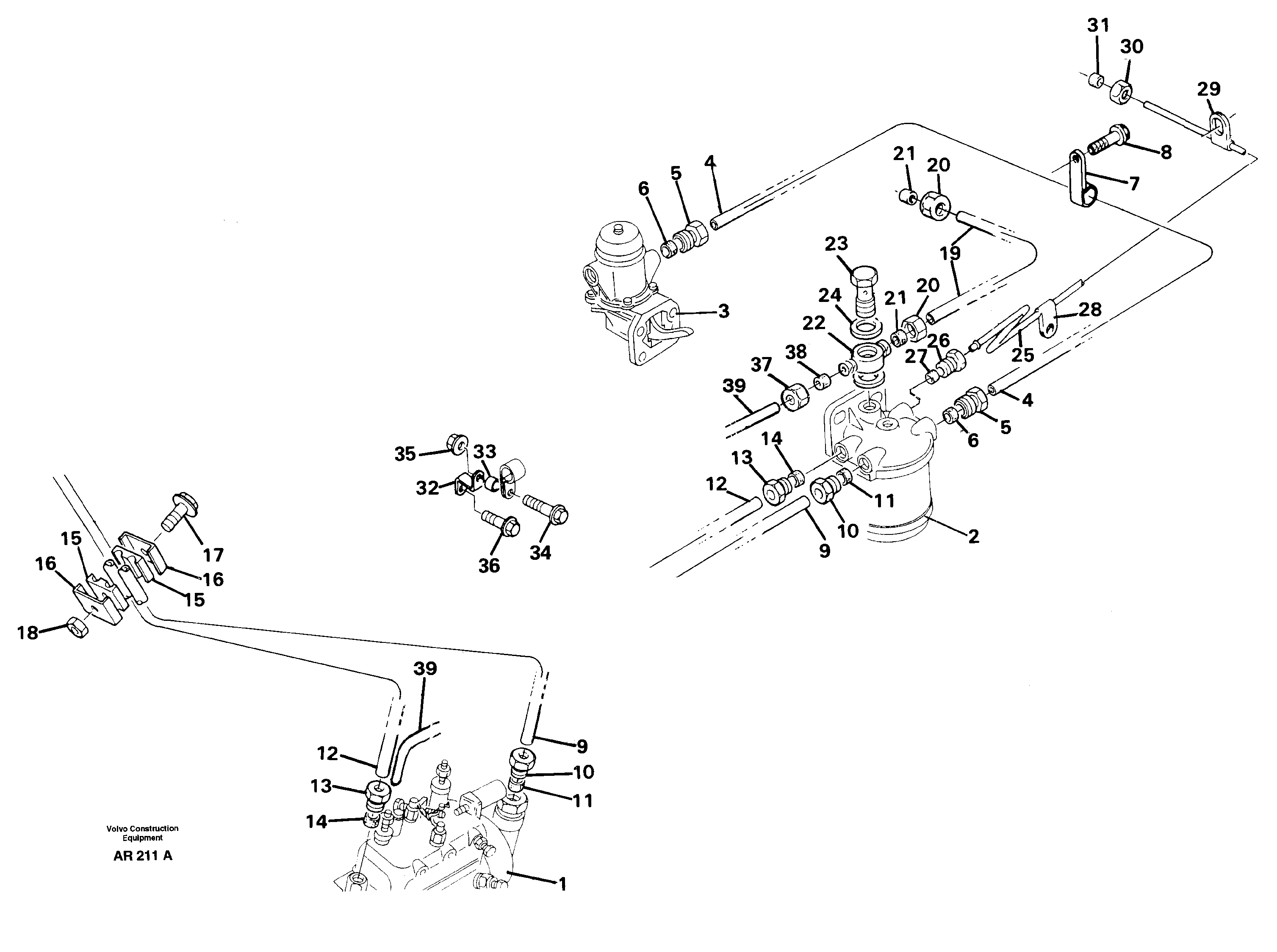 Fuel system: Fuel pump - fuel inject. — volvo parts diagram