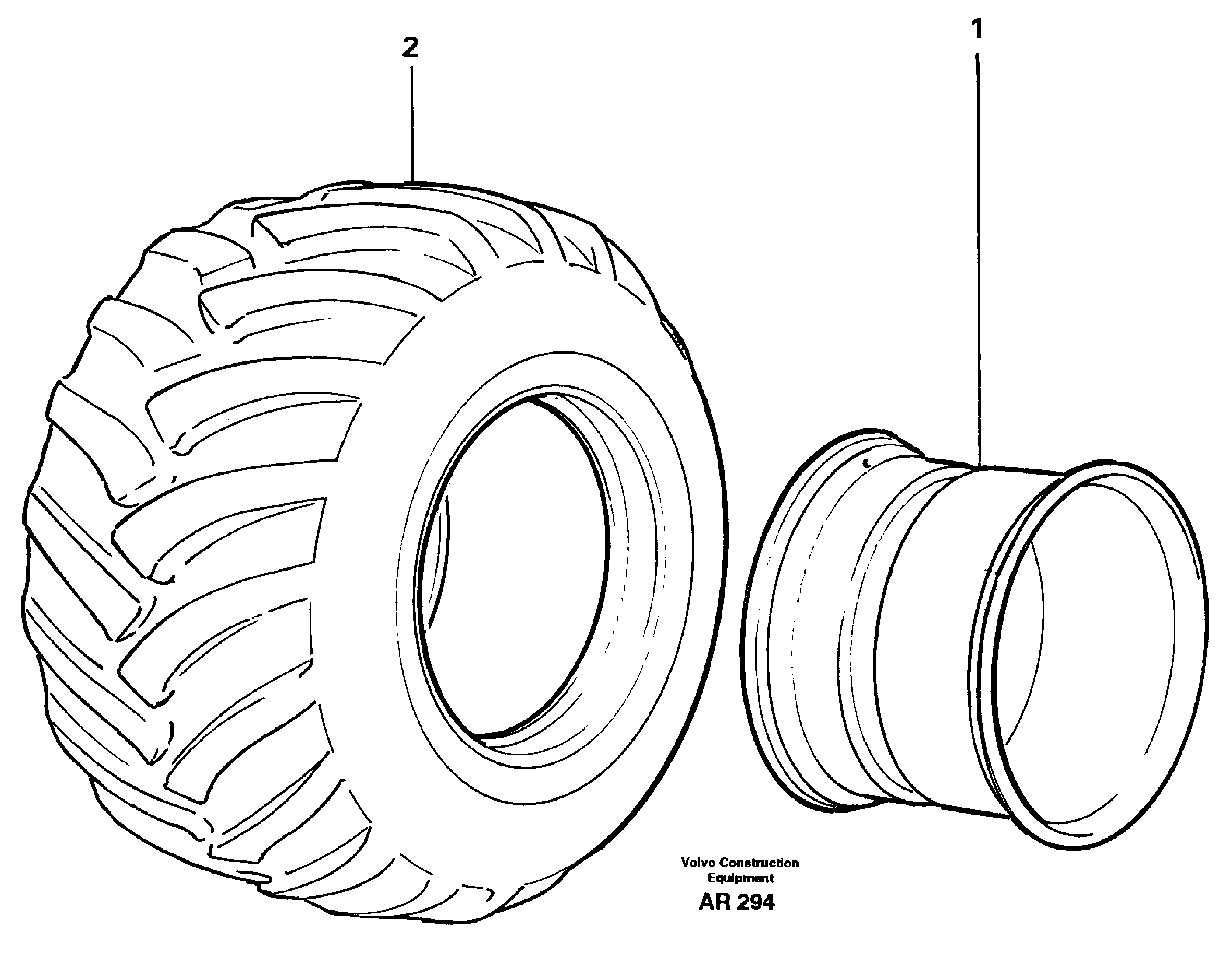 Wheel  600-26,5/12  TWIN — volvo parts diagram