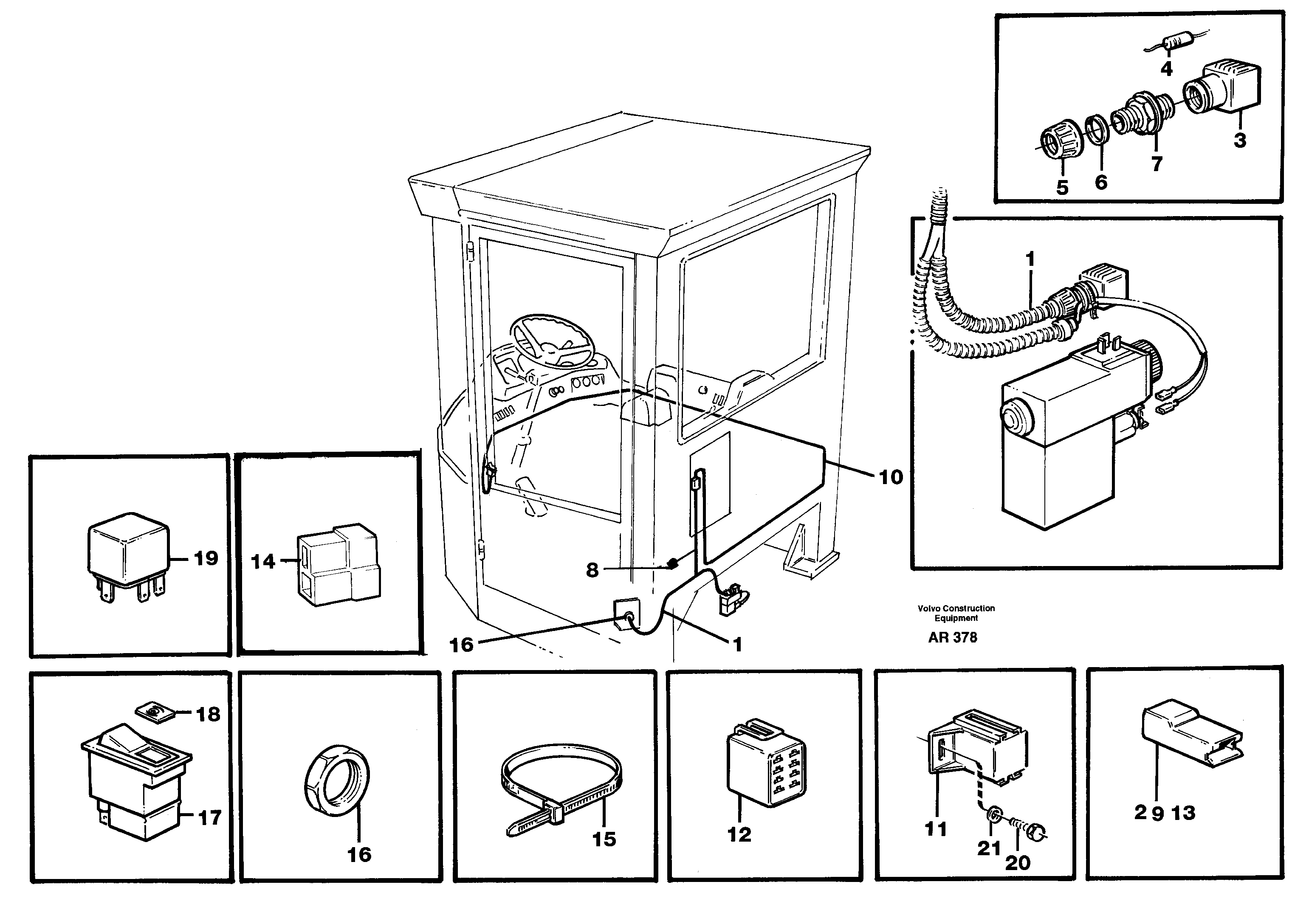 Electrical system,electric hydraulic parking brake  93444 — volvo parts diagram
